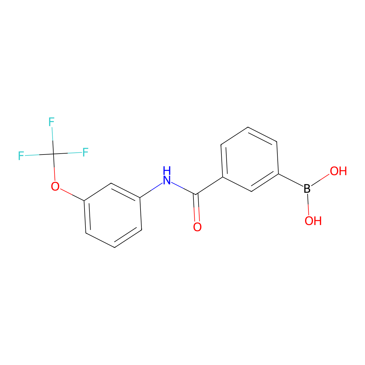 (3-((3-(Trifluoromethoxy)phenyl)carbamoyl)phenyl)boronic acid molecular structure, CAS 1704069-55-5