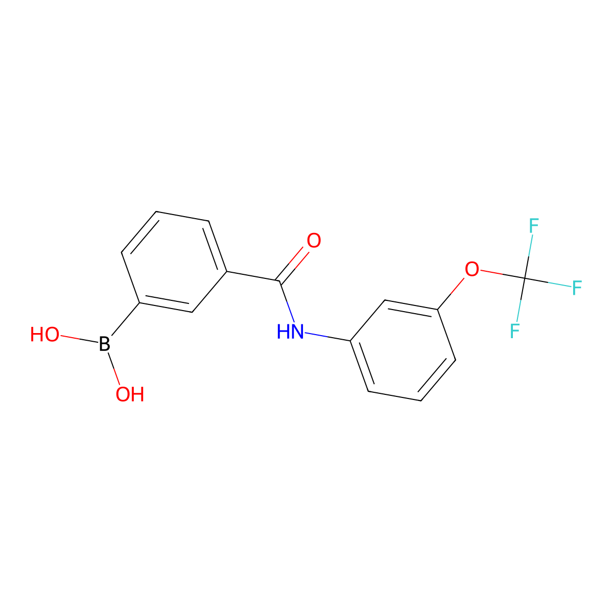 (3-((3-(Trifluoromethoxy)phenyl)carbamoyl)phenyl)boronic acid molecular structure, CAS 1704069-55-5