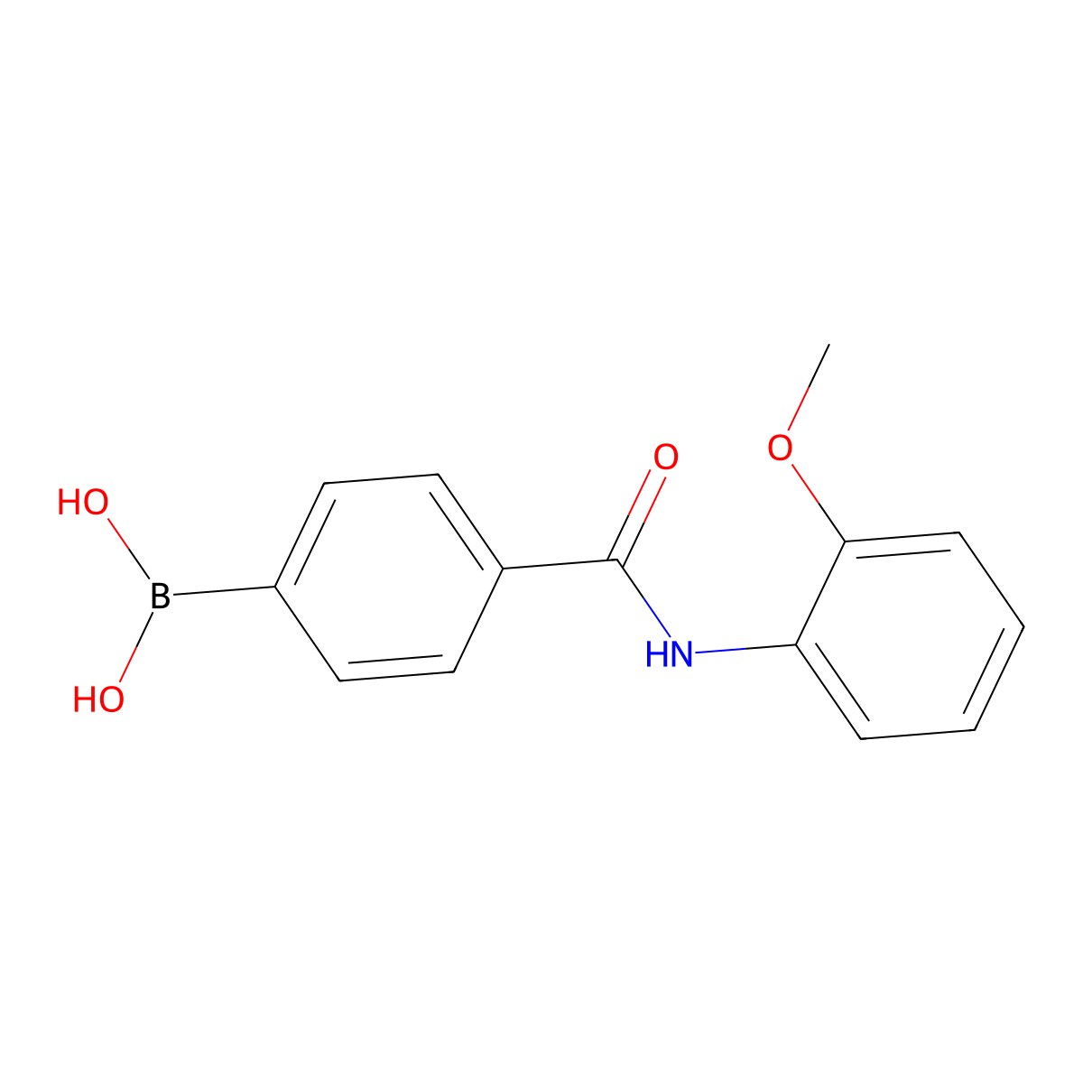 (4-((2-Methoxyphenyl)carbamoyl)phenyl)boronic acid molecular structure, CAS 1704069-56-6