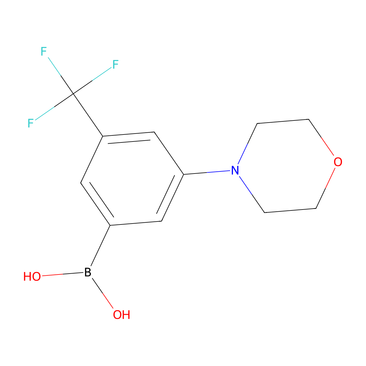 (3-Morpholino-5-(trifluoromethyl)phenyl)boronic acid molecular structure, CAS 1704069-70-4