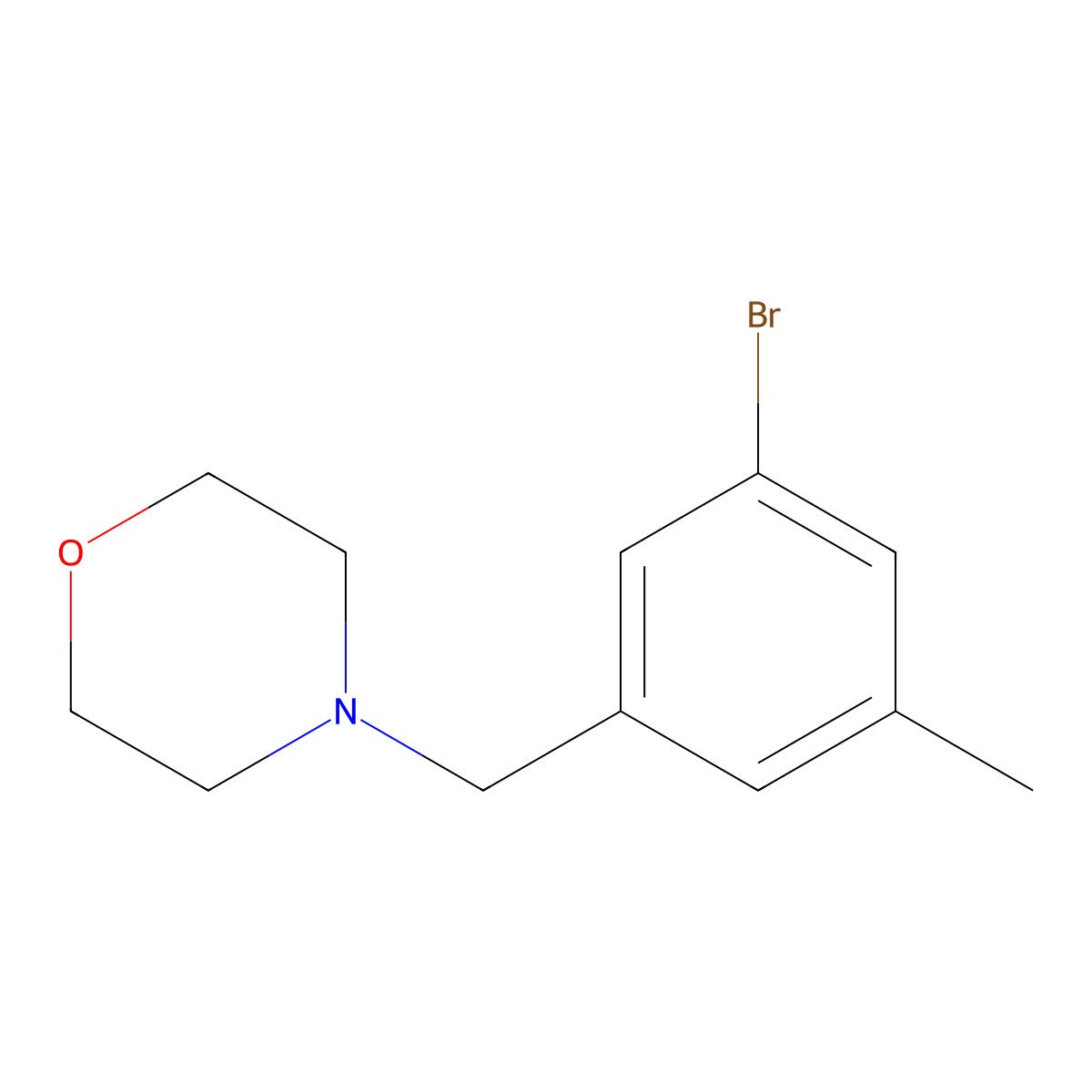 4-(3-Bromo-5-methylbenzyl)morpholine molecular structure, CAS 1704073-29-9