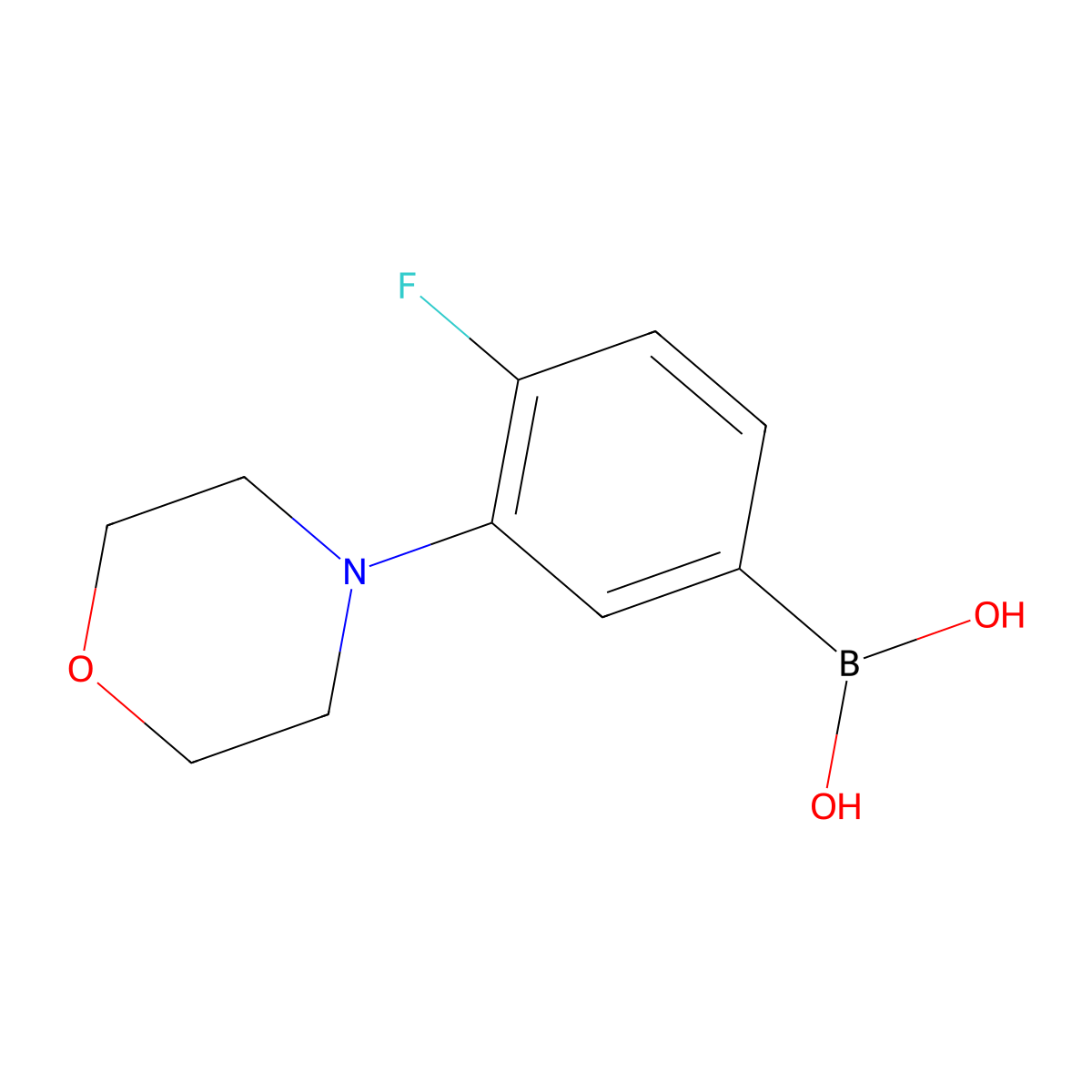 (4-Fluoro-3-morpholinophenyl)boronic acid molecular structure, CAS 1704073-35-7