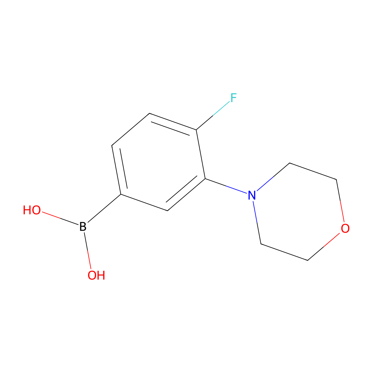 (4-Fluoro-3-morpholinophenyl)boronic acid molecular structure, CAS 1704073-35-7