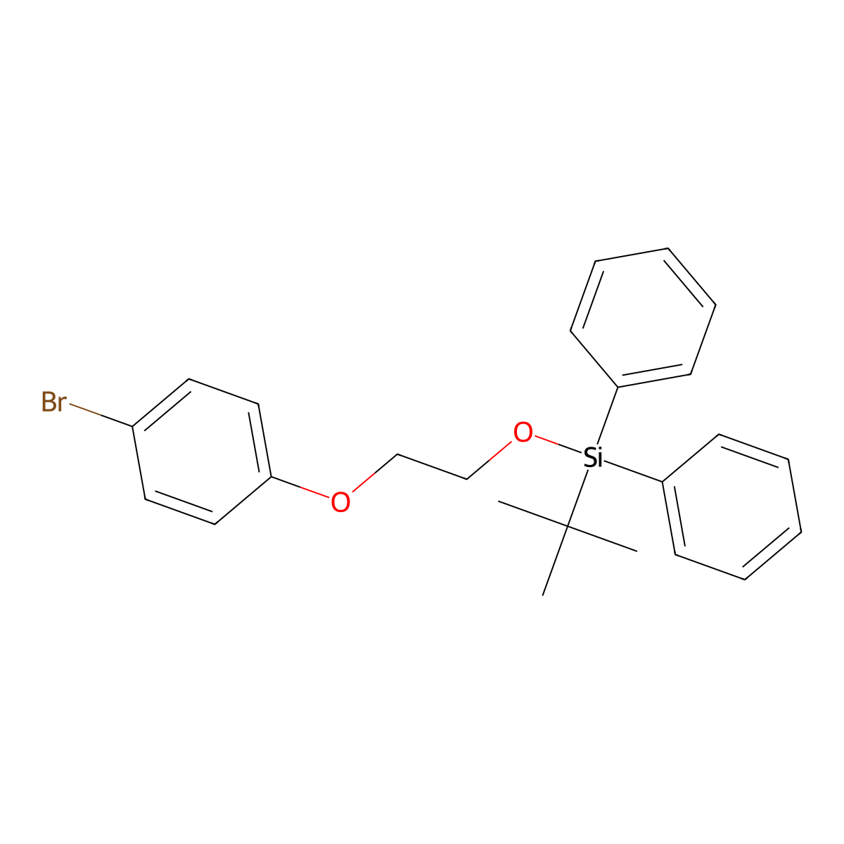 (2-(4-Bromophenoxy)ethoxy)(tert-butyl)diphenylsilane molecular structure, CAS 1704073-75-5
