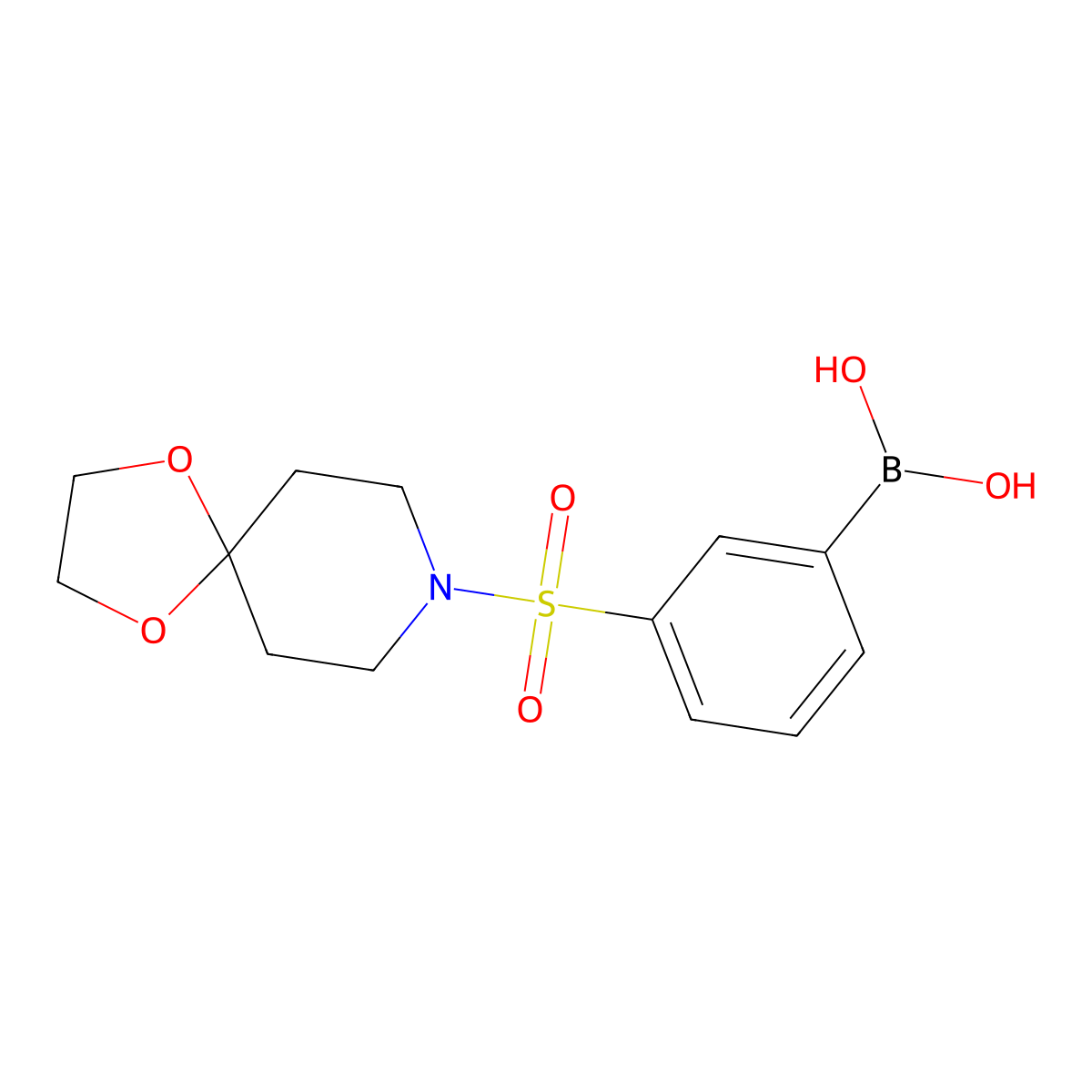 (3-(1,4-Dioxa-8-azaspiro[4.5]decan-8-ylsulfonyl)phenyl)boronic acid molecular structure, CAS 1704073-79-9