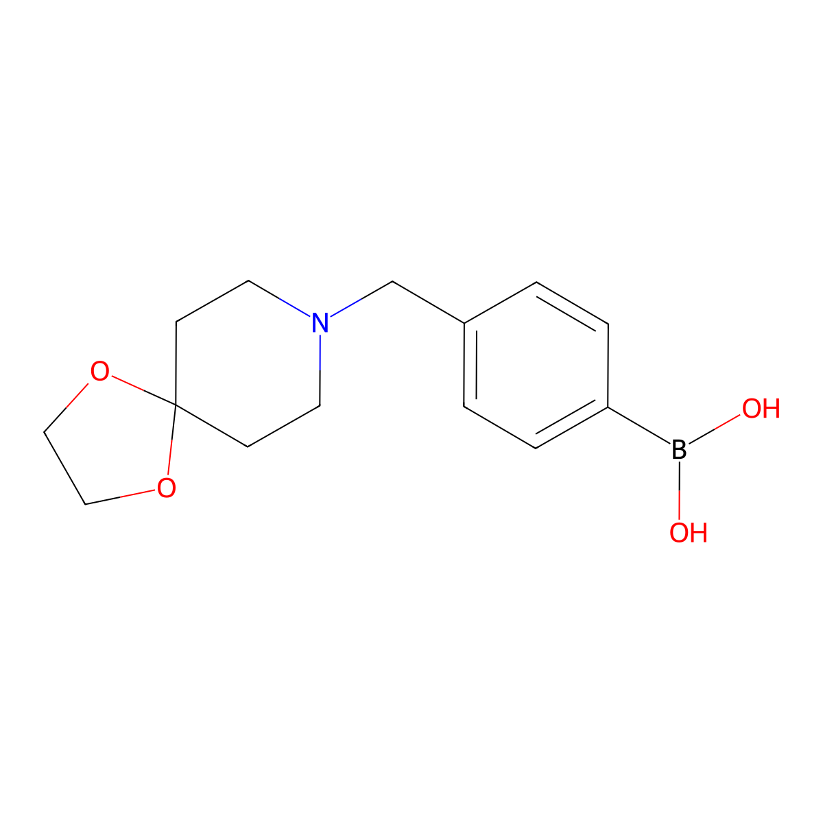 (4-(1,4-Dioxa-8-azaspiro[4.5]decan-8-ylmethyl)phenyl)boronic acid molecular structure, CAS 1704073-94-8