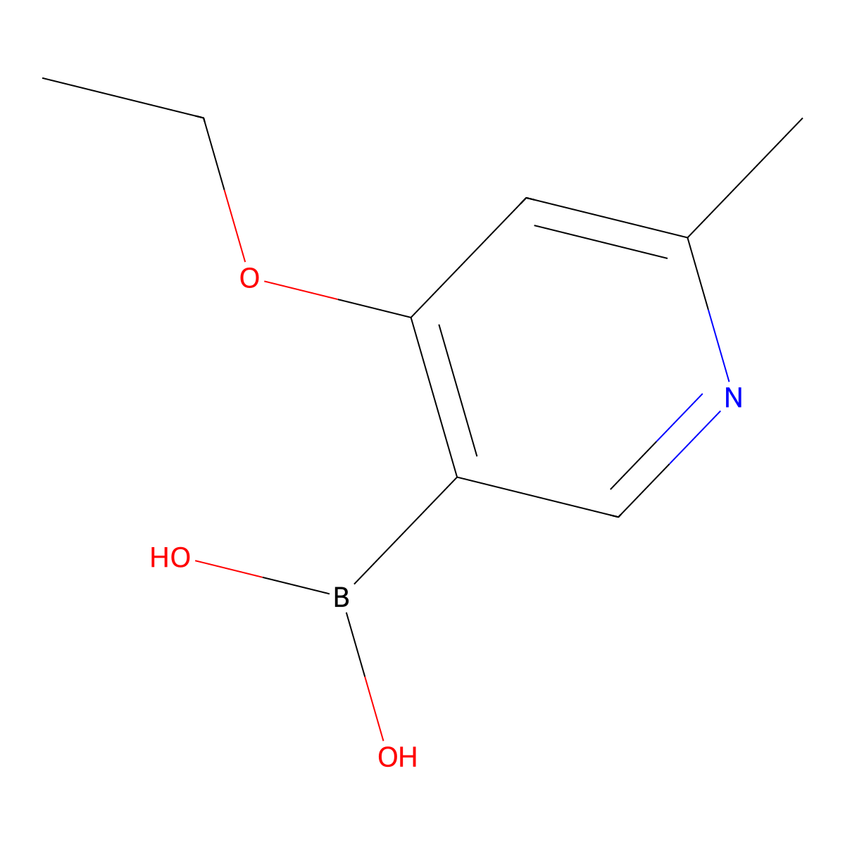 (4-Ethoxy-6-methylpyridin-3-yl)boronic acid molecular structure, CAS 1704074-04-3