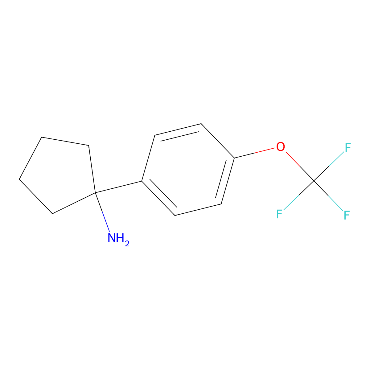 1-[4-(Trifluoromethoxy)phenyl]cyclopentanamine molecular structure, CAS 1704079-01-5