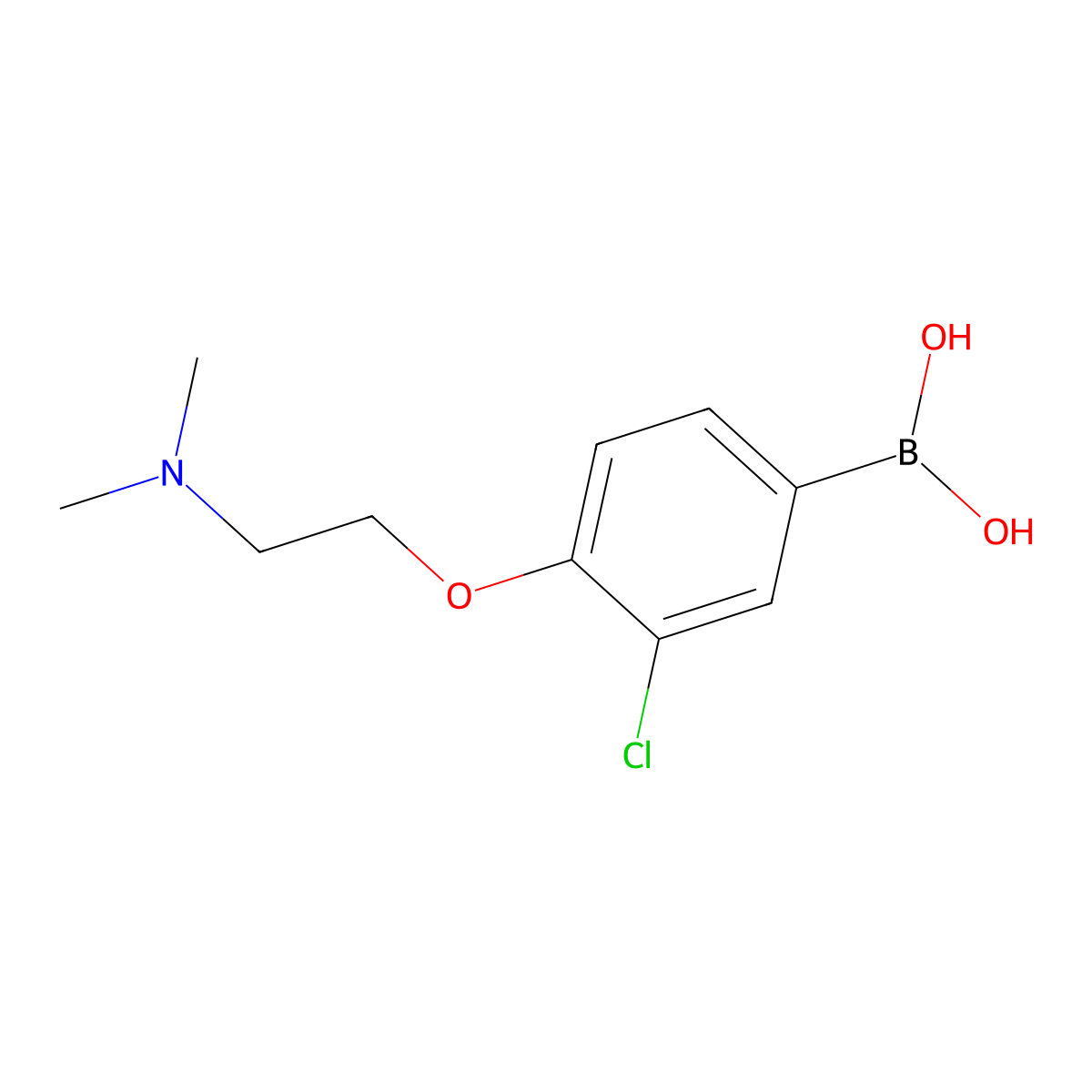 (3-Chloro-4-(2-(dimethylamino)ethoxy)phenyl)boronic acid molecular structure, CAS 1704080-46-5