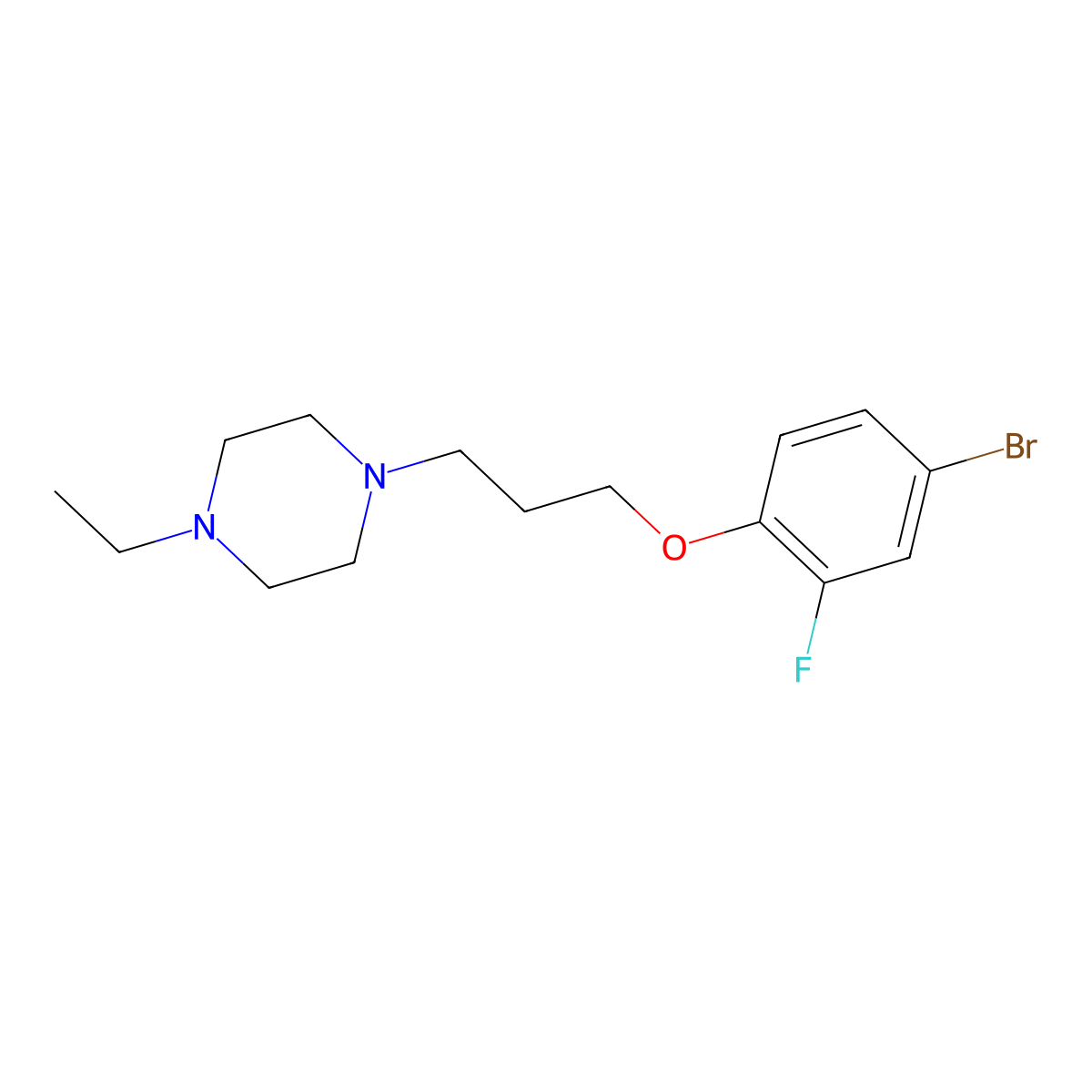 1-(3-(4-Bromo-2-fluorophenoxy)propyl)-4-ethylpiperazine molecular structure, CAS 1704080-79-4