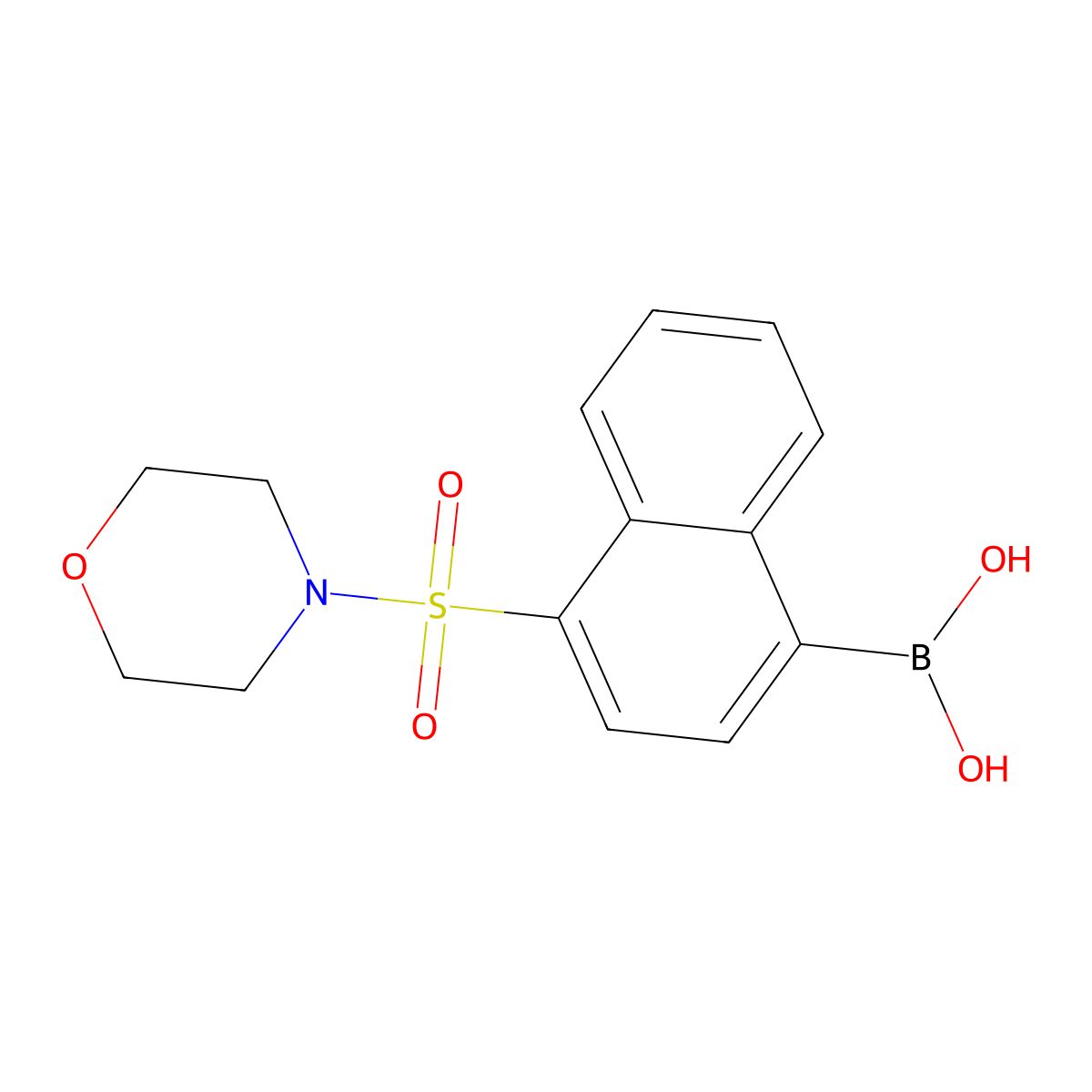 (4-(Morpholinosulfonyl)naphthalen-1-yl)boronic acid molecular structure, CAS 1704082-09-6