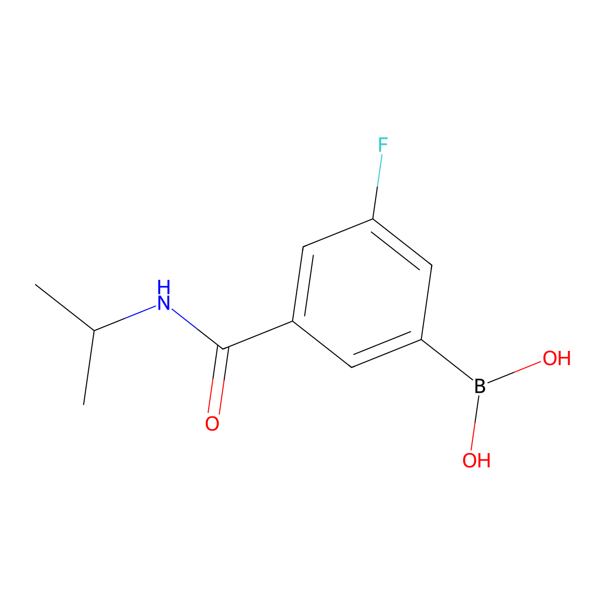 (3-Fluoro-5-(isopropylcarbamoyl)phenyl)boronic acid molecular structure, CAS 1704082-21-2