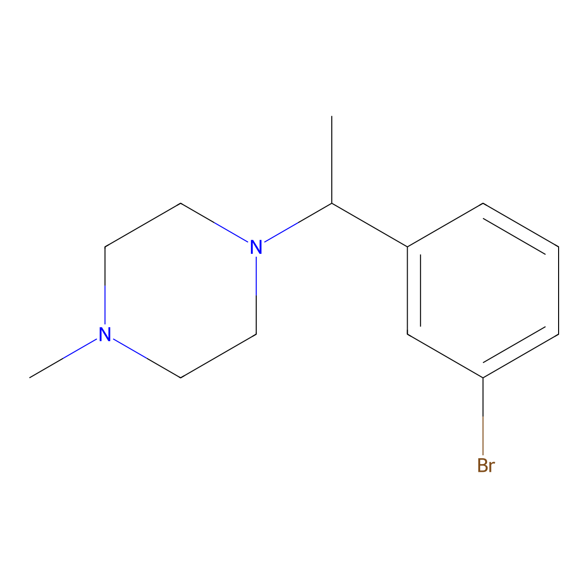 1-(1-(3-Bromophenyl)ethyl)-4-methylpiperazine molecular structure, CAS 1704082-56-3