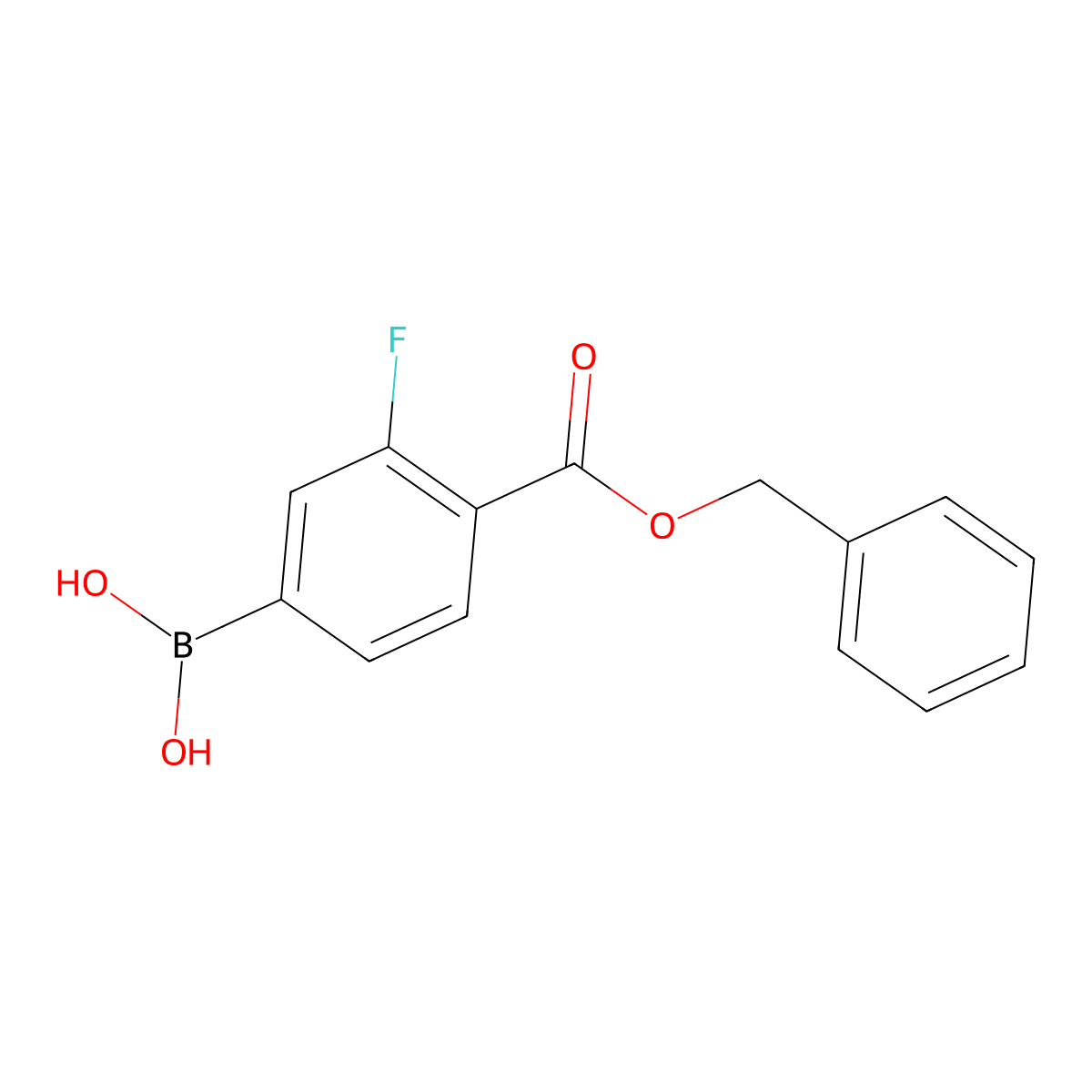 (4-((Benzyloxy)carbonyl)-3-fluorophenyl)boronic acid molecular structure, CAS 1704095-81-7