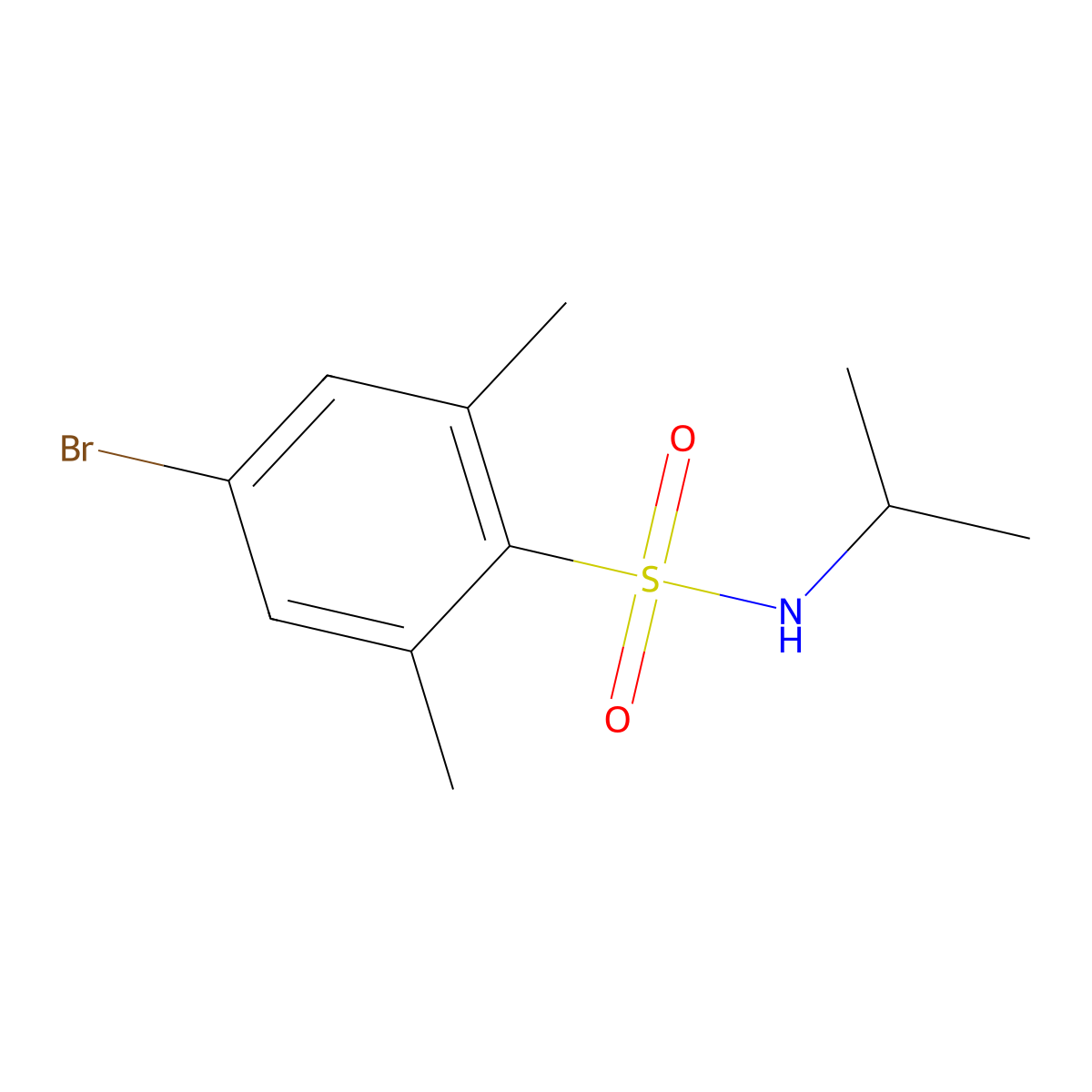 4-bromo-N-isopropyl-2,6-dimethylbenzenesulfonamide molecular structure, CAS 1704097-43-7