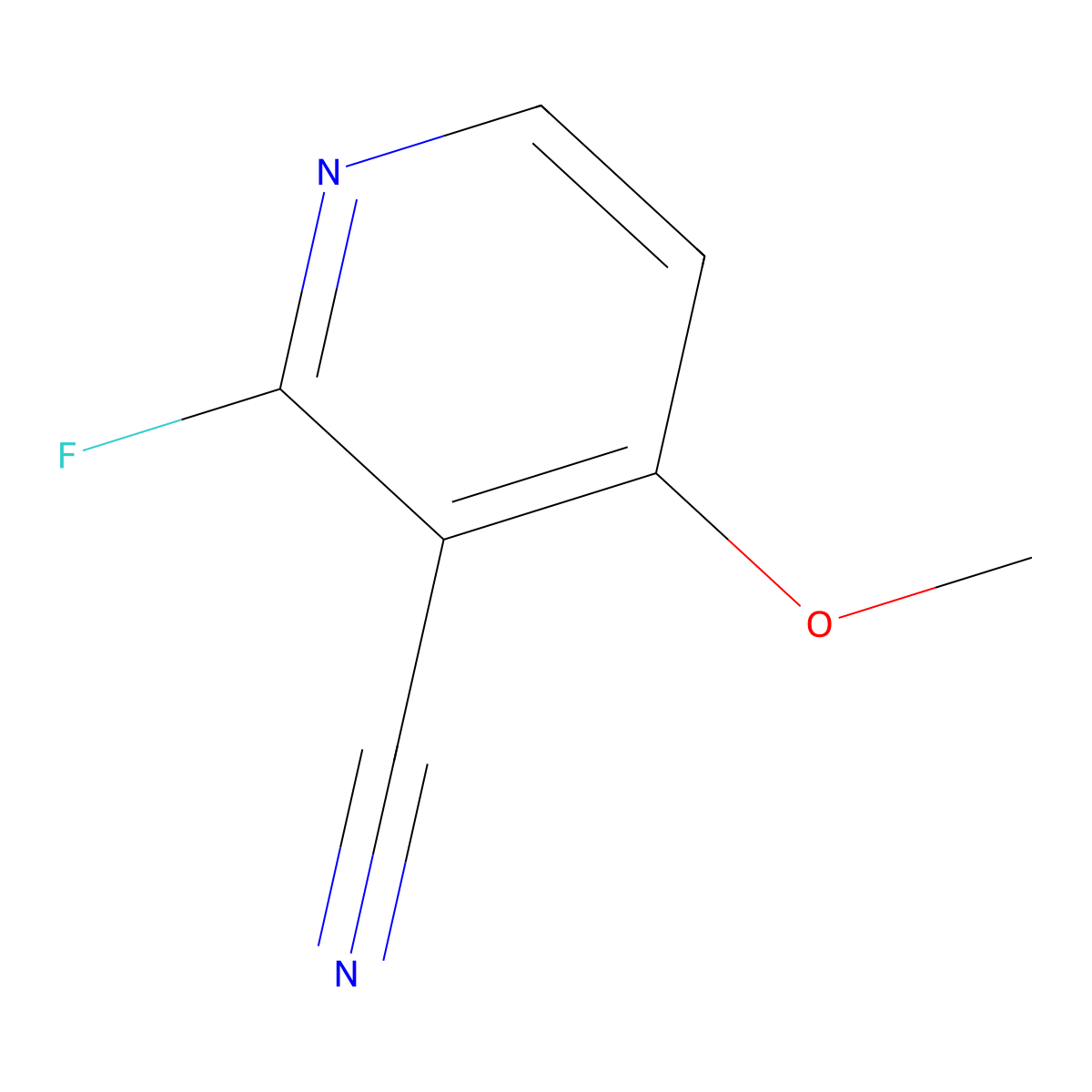 2-Fluoro-4-methoxynicotinonitrile molecular structure, CAS 1704097-63-1