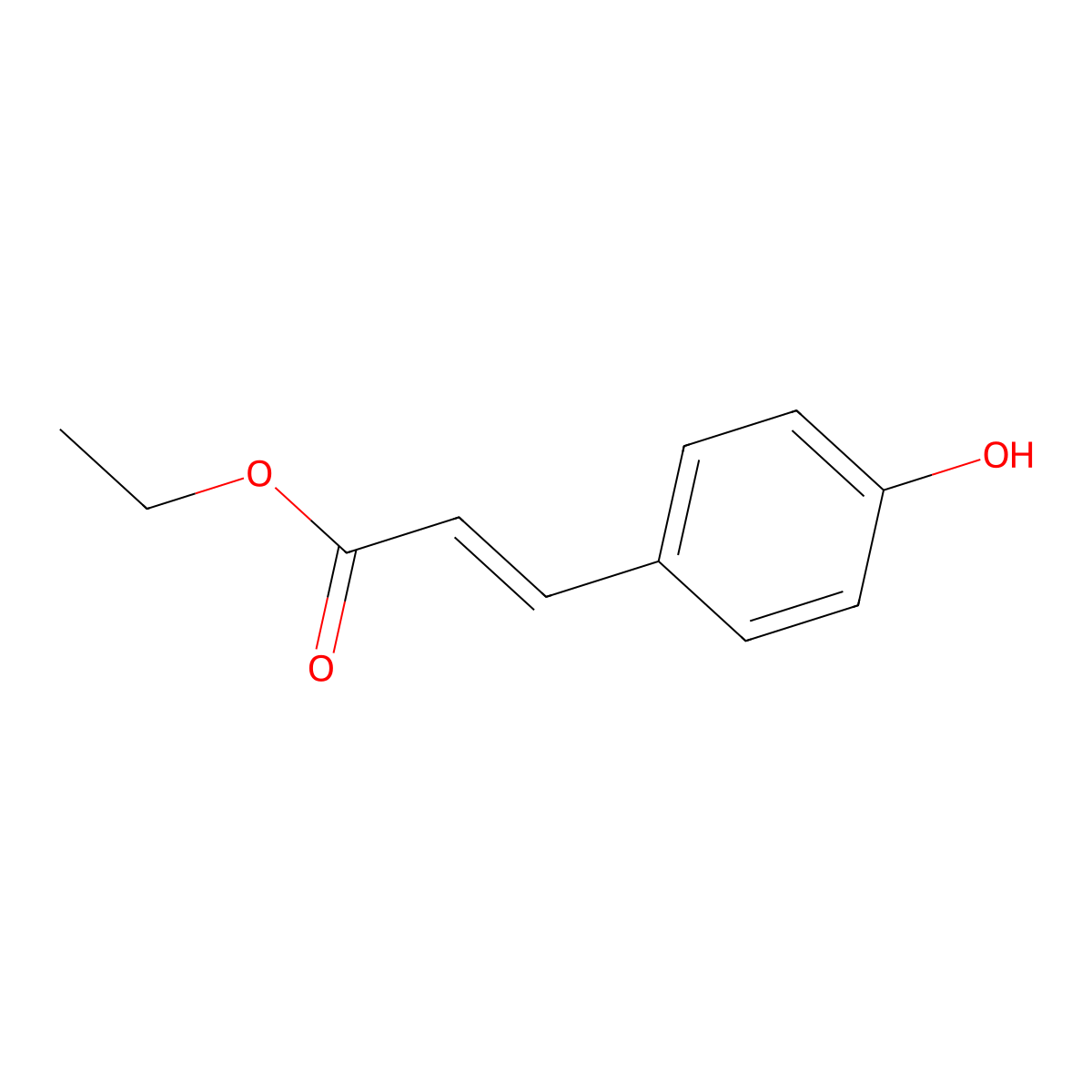 Ethyl coumarate molecular structure, CAS 17041-46-2
