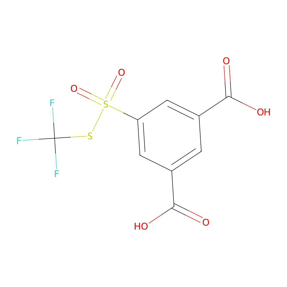 5-{[(Trifluoromethyl)sulfanyl]sulfonyl}benzene-1,3-dicarboxylic acid molecular structure, CAS 17041-80-4
