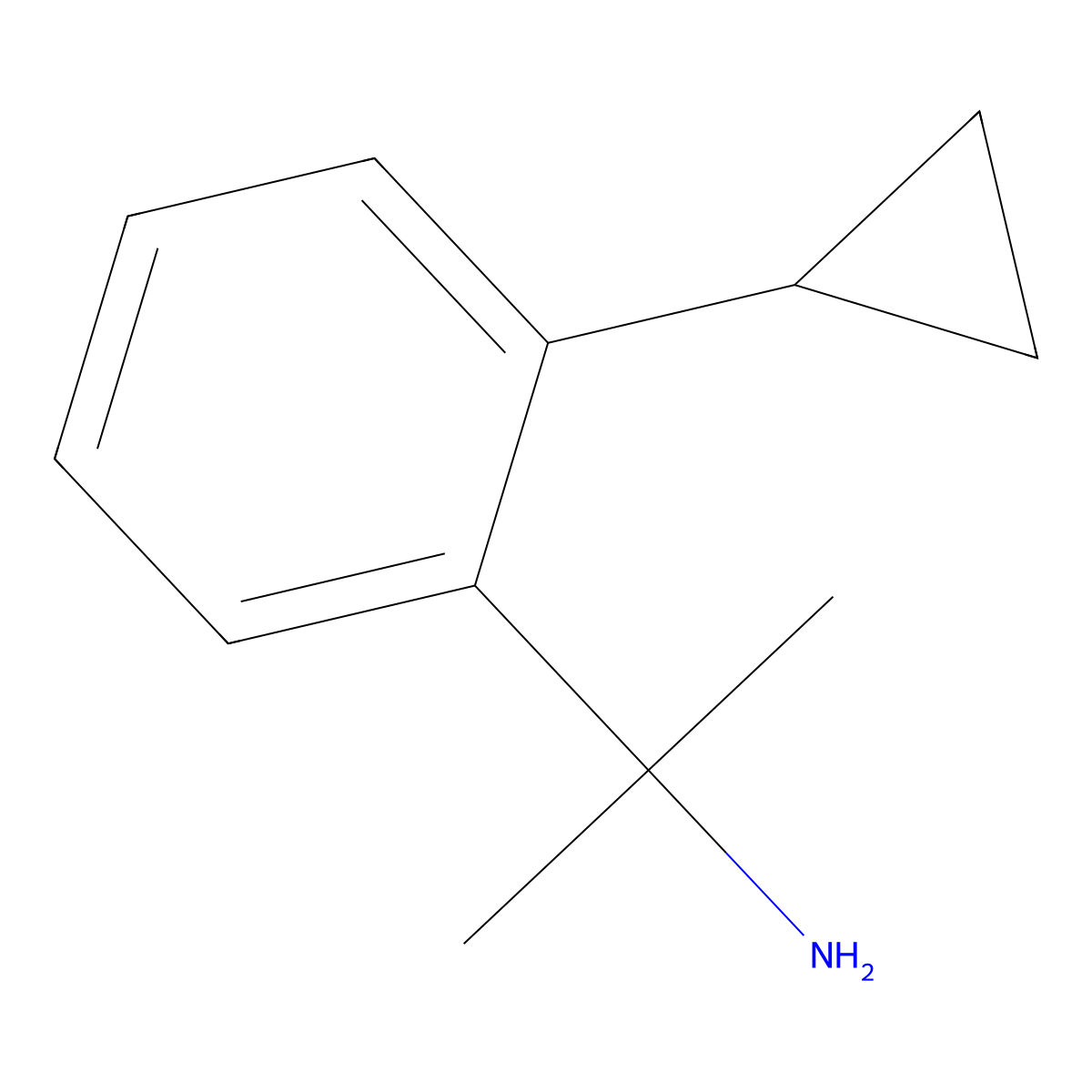 2-(2-Cyclopropylphenyl)propan-2-amine molecular structure, CAS 1704115-58-1