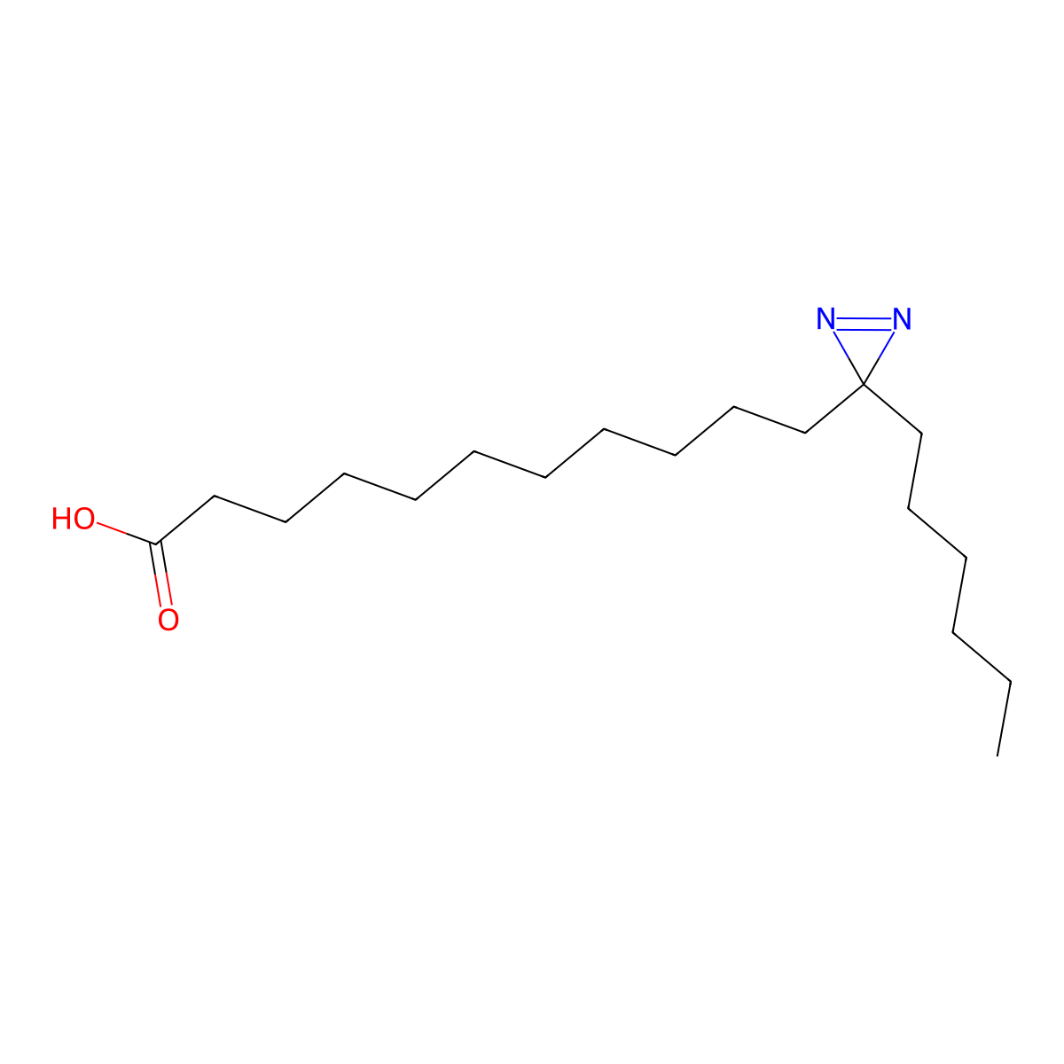 Alkane-Diazirine-Undecanoic acid molecular structure, CAS 1704120-02-4