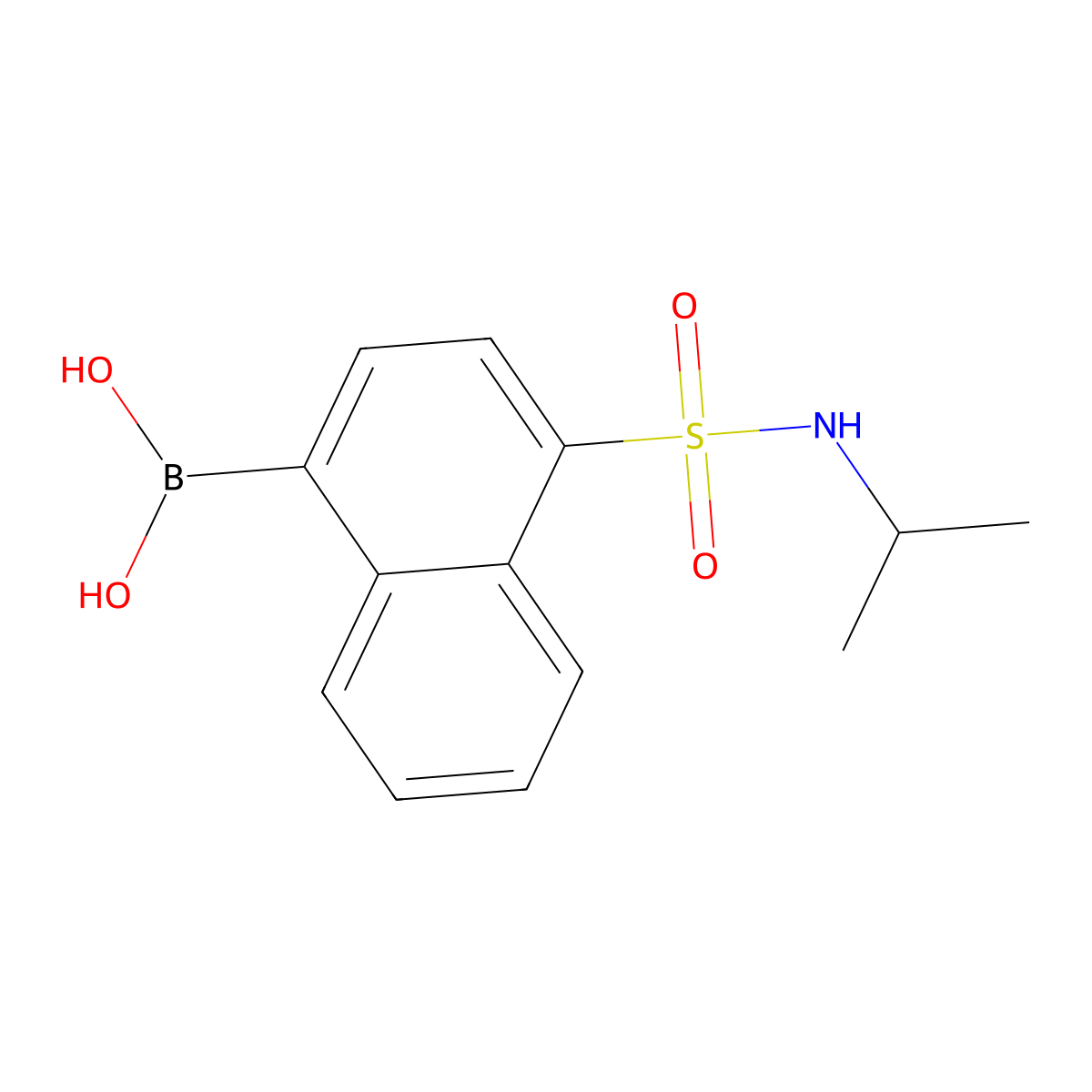 (4-(N-isopropylsulfamoyl)naphthalen-1-yl)boronic acid molecular structure, CAS 1704120-94-4