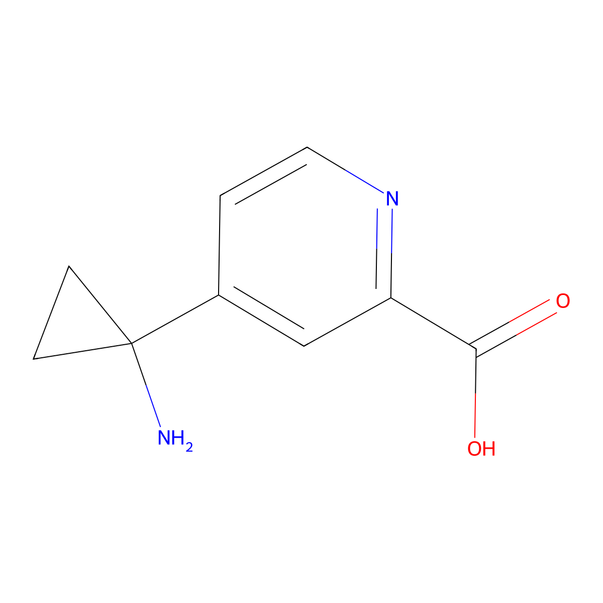 4-(1-Aminocyclopropyl)picolinic acid molecular structure, CAS 1704137-66-5
