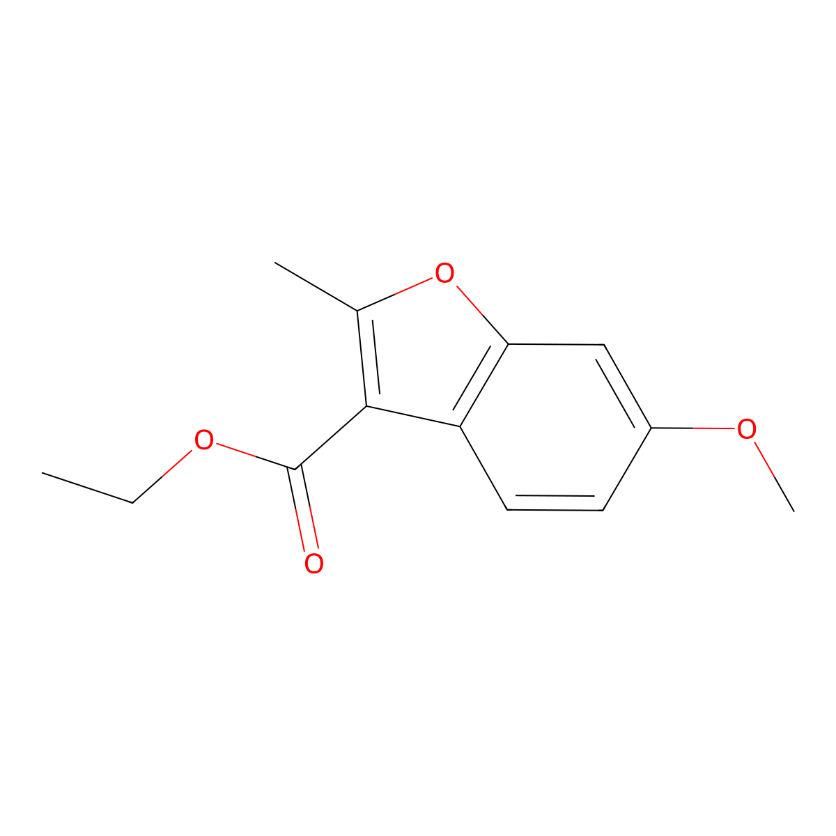 Ethyl 6-methoxy-2-methylbenzofuran-3-carboxylate molecular structure, CAS 1704168-42-2