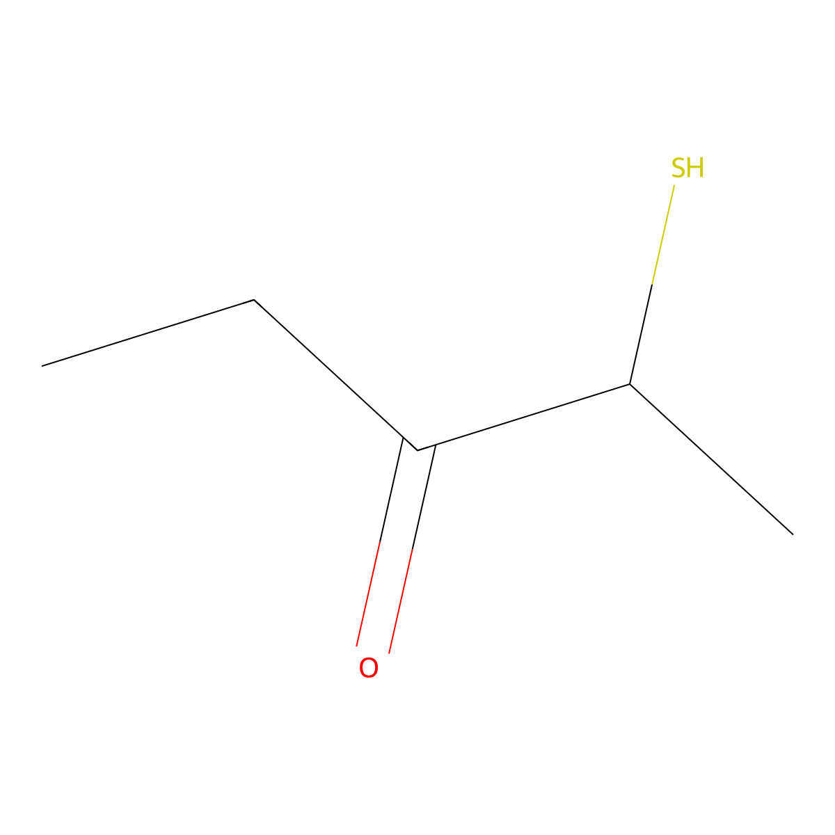 2-Mercapto-3-pentanone molecular structure, CAS 17042-24-9