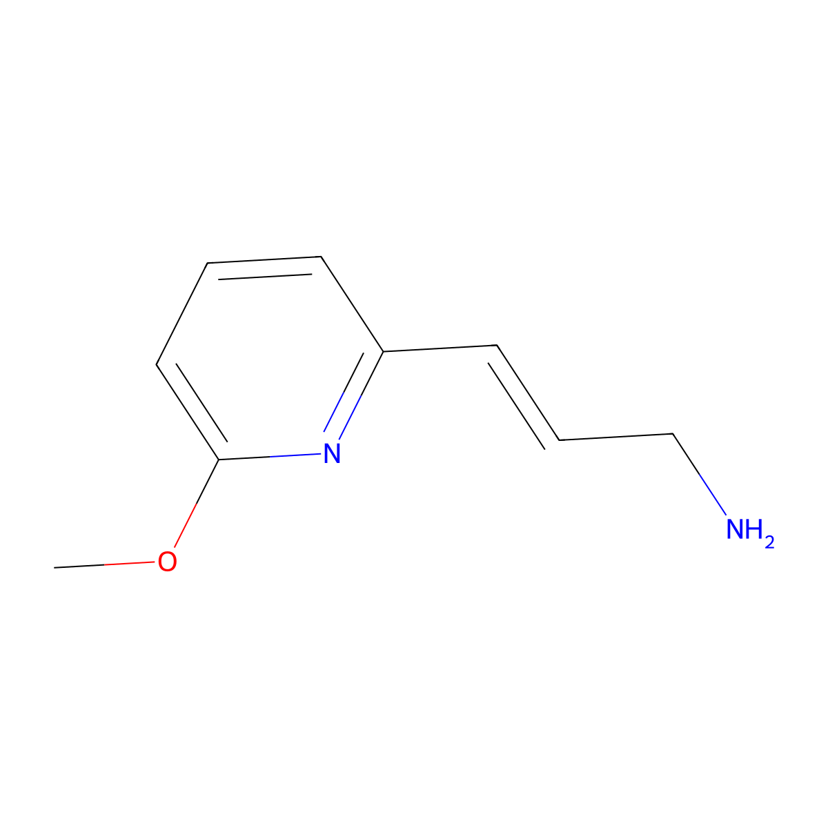 3-(6-Methoxypyridin-2-yl)prop-2-en-1-amine molecular structure, CAS 1704256-43-8