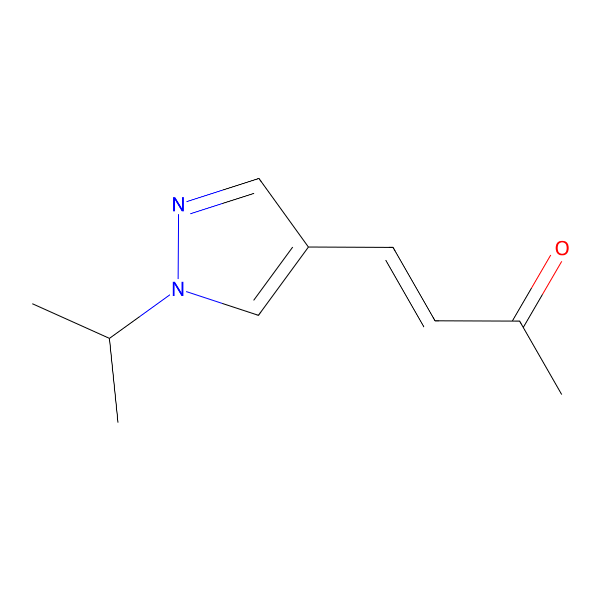 4-[1-(propan-2-yl)-1H-pyrazol-4-yl]but-3-en-2-one molecular structure, CAS 1704263-73-9