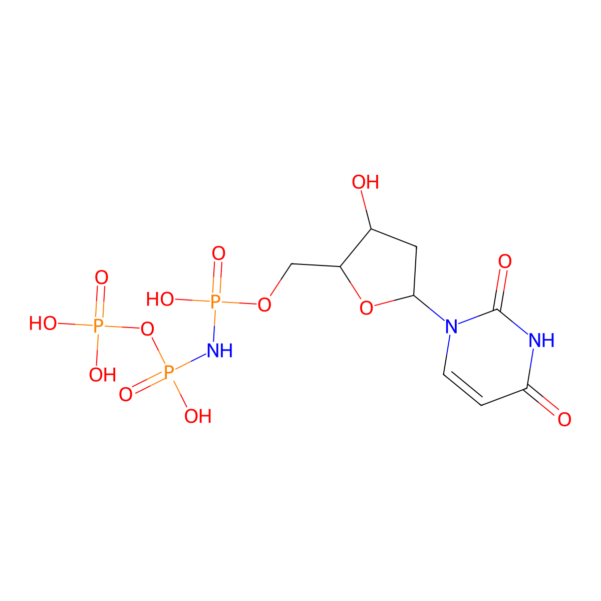 2'-Deoxyuridine 5'-Alpha,Beta-Imido-Triphosphate molecular structure, CAS 170428-86-1