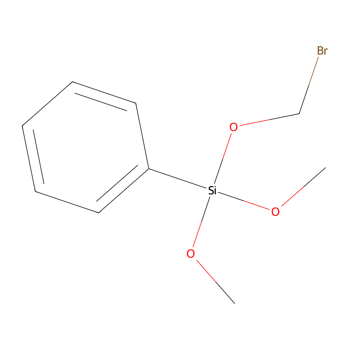 (Bromomethoxy)(dimethoxy)phenylsilane molecular structure, CAS 17043-05-9