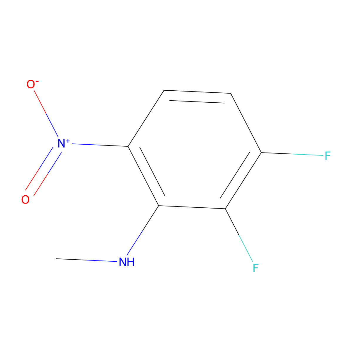 2,3-Difluoro-N-methyl-6-nitroaniline molecular structure, CAS 170432-54-9