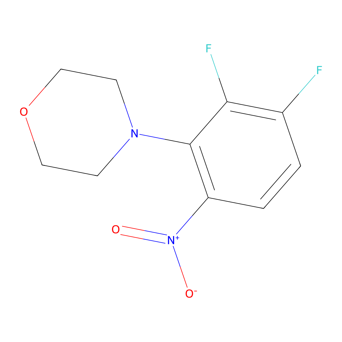4-(2,3-Difluoro-6-nitrophenyl)morpholine molecular structure, CAS 170432-55-0