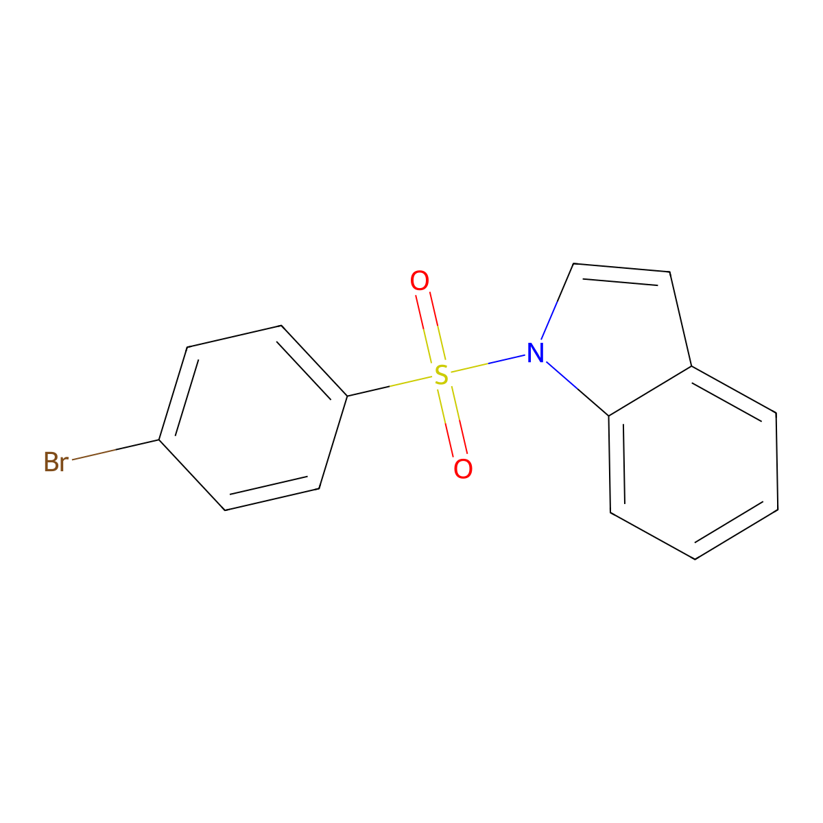 1-[(4-bromophenyl)sulfonyl]-1H-indole molecular structure, CAS 170432-90-3