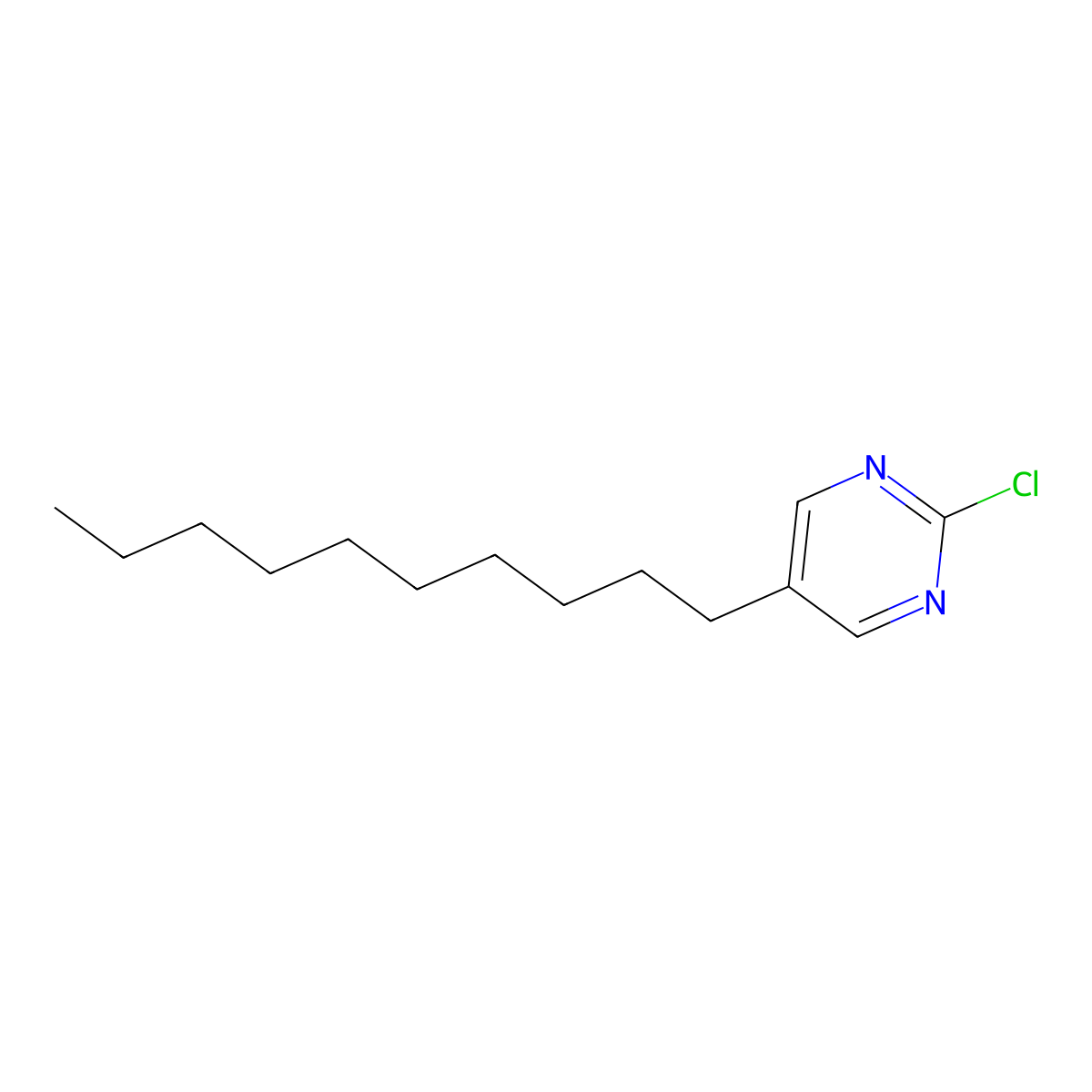 2-Chloro-5-decylpyrimidine molecular structure, CAS 170434-06-7