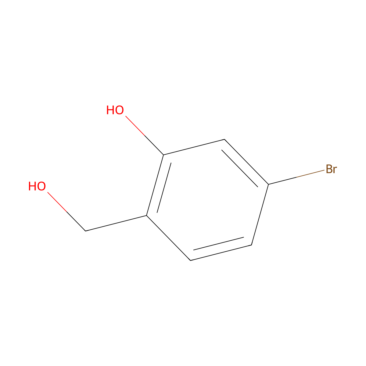 5-Bromo-2-(hydroxymethyl)phenol molecular structure, CAS 170434-11-4