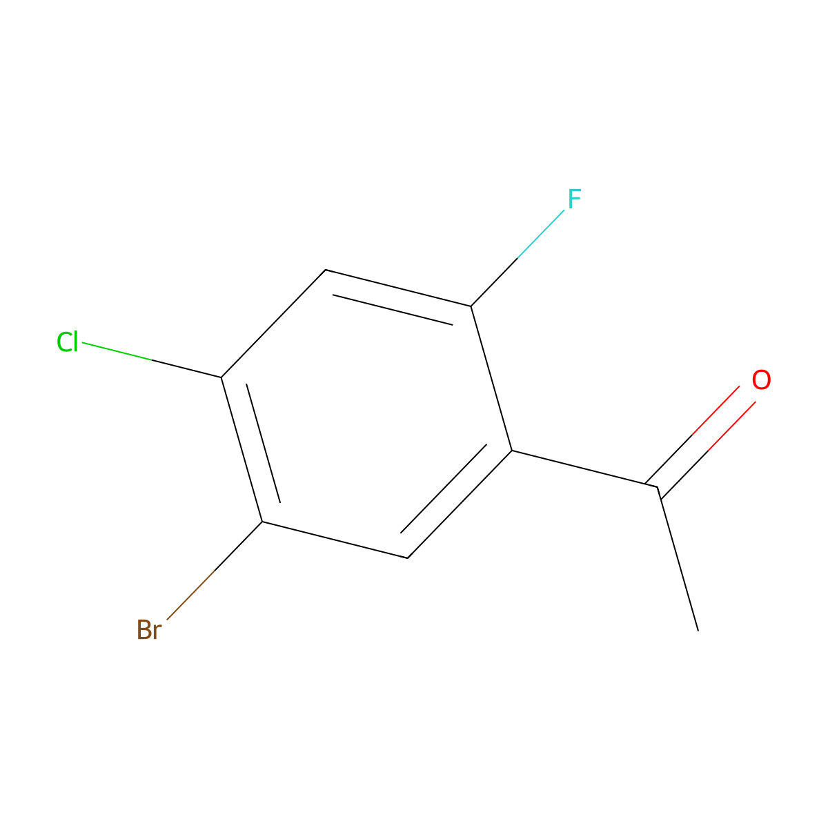 1-(5-Bromo-4-chloro-2-fluoro-phenyl)-ethanone molecular structure, CAS 1704367-12-3