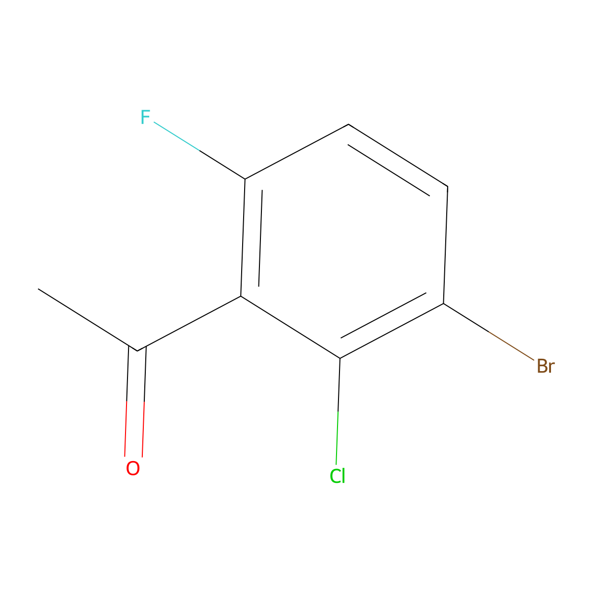 3'-Bromo-2'-chloro-6'-fluoroacetophenone molecular structure, CAS 1704367-13-4