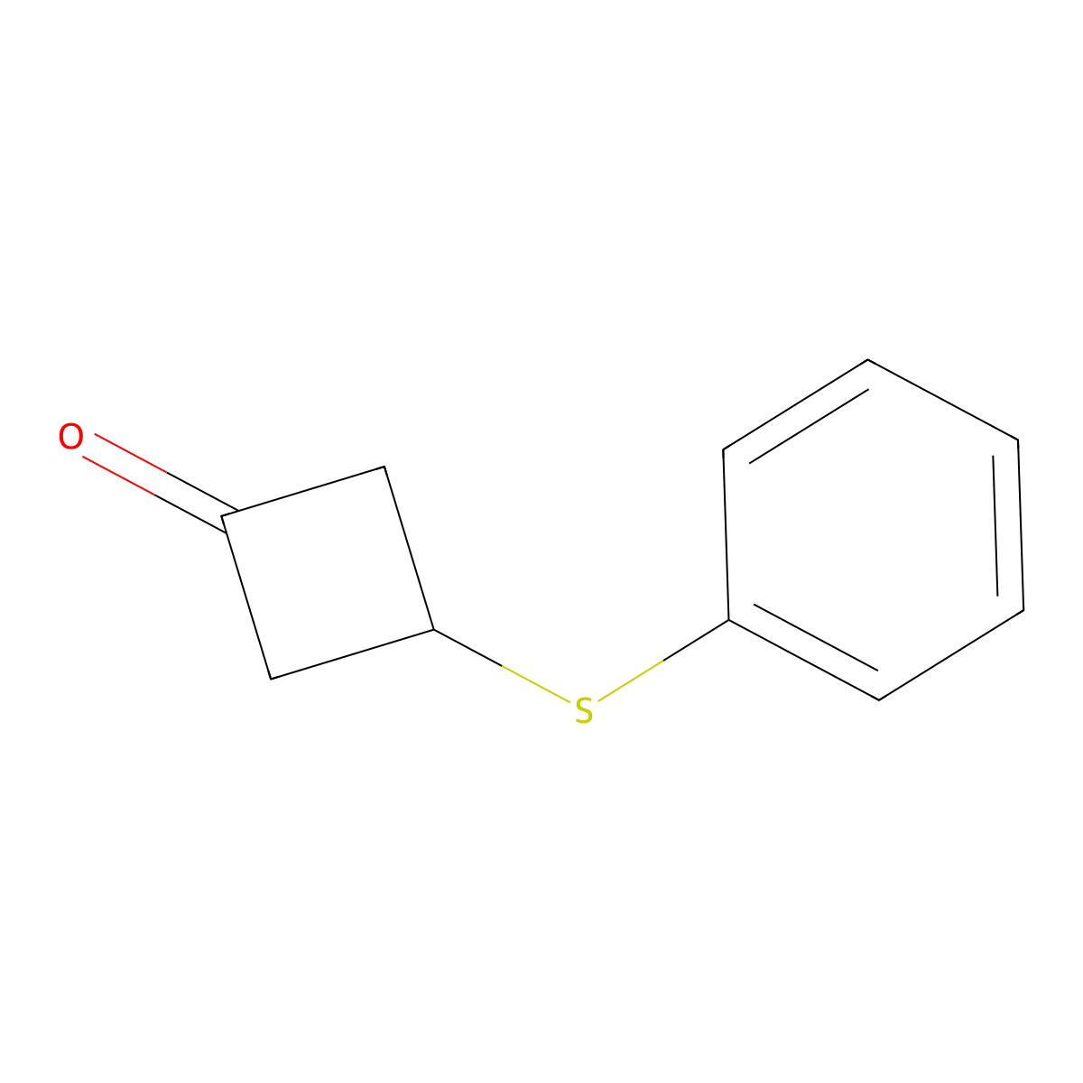 3-(Phenylsulfanyl)cyclobutan-1-one molecular structure, CAS 1704377-52-5