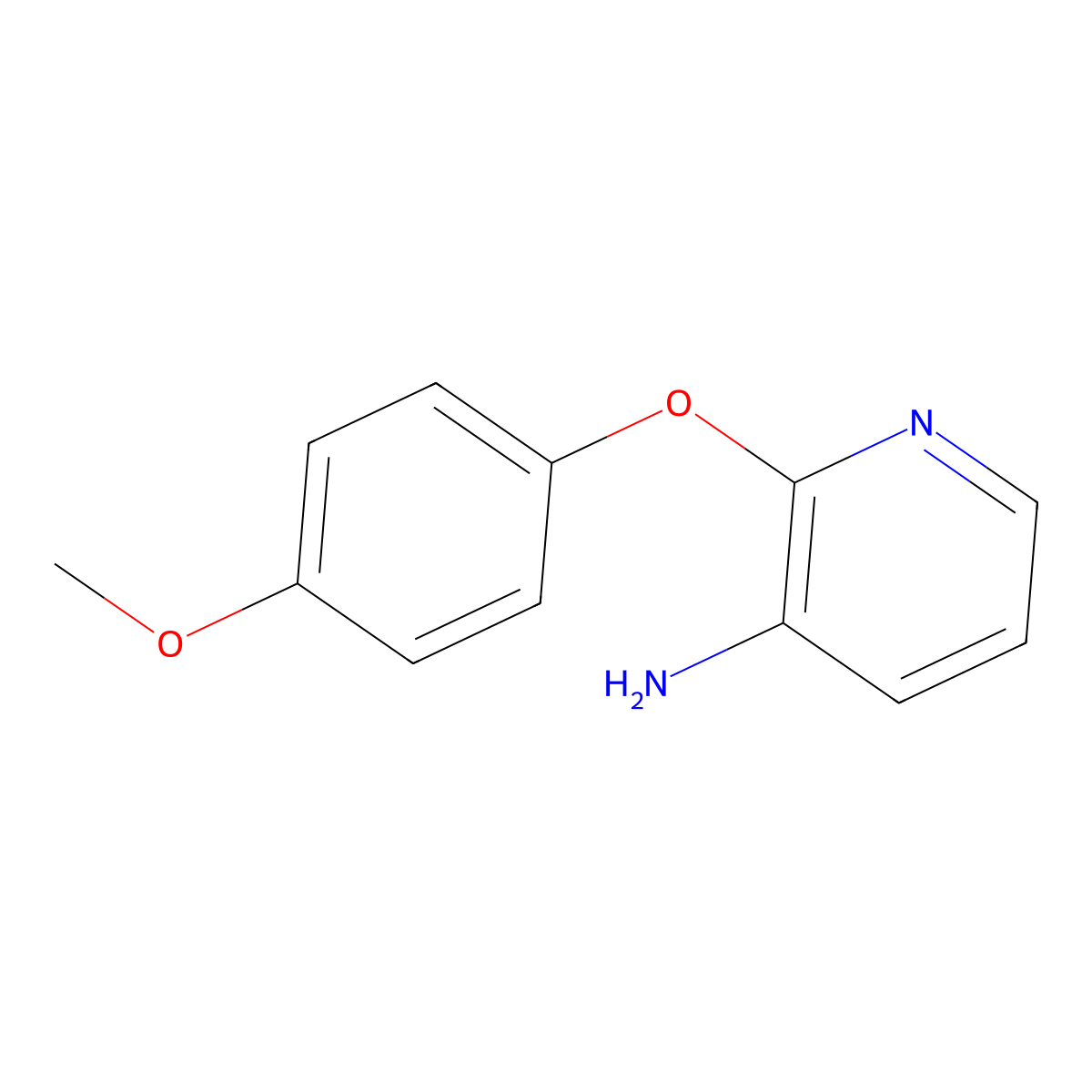 2-(4-Methoxyphenoxy)pyridin-3-amine molecular structure, CAS 170440-07-0