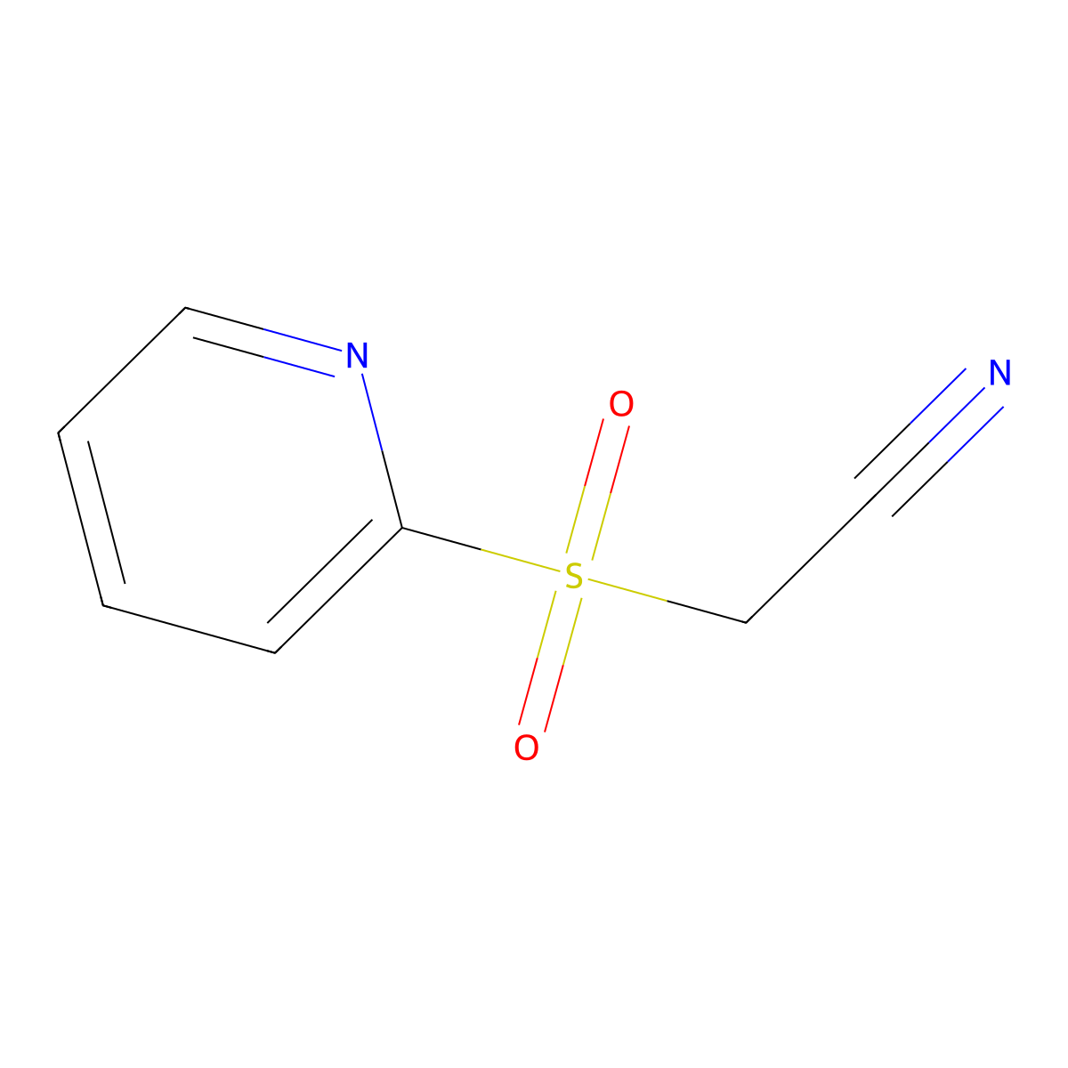2-Pyridinesulfonylacetonitrile molecular structure, CAS 170449-34-0