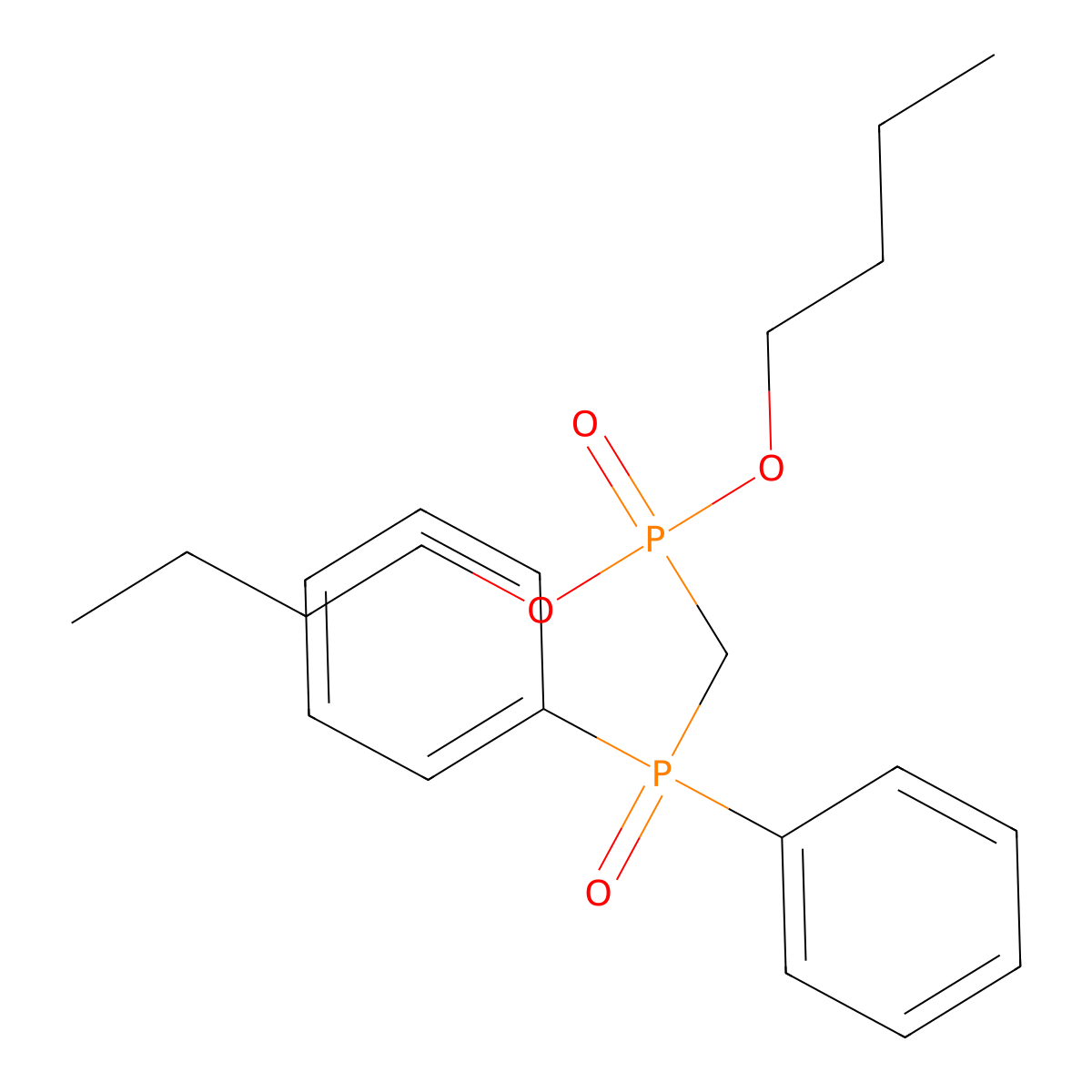 Phosphonic acid, [(diphenylphosphinyl)methyl]-, dibutyl ester molecular structure, CAS 17045-53-3