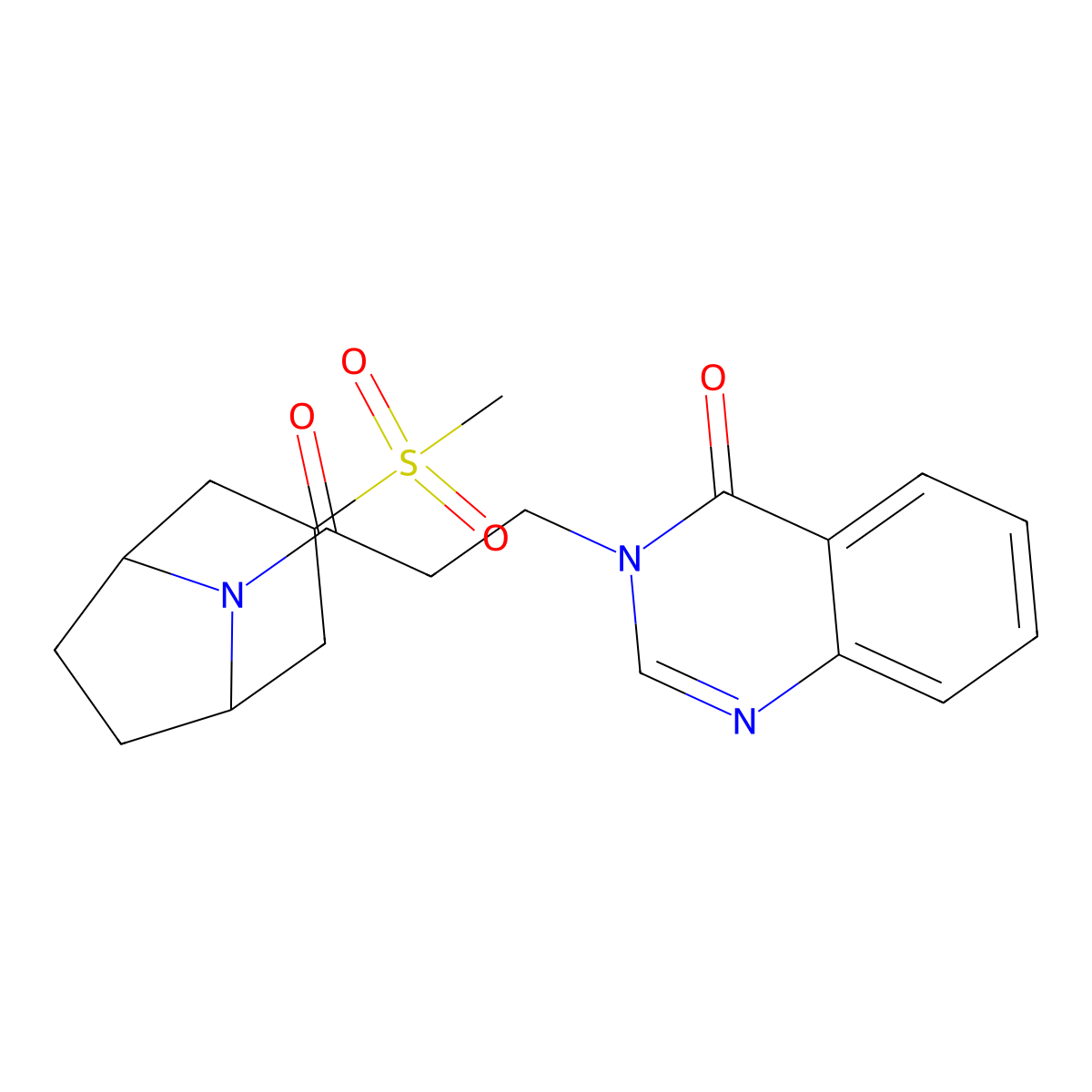 3-(3-((1R,5S)-3-(methylsulfonyl)-8-azabicyclo[3.2.1]octan-8-yl)-3-oxopropyl)quinazolin-4(3H)-one molecular structure, CAS 1704512-13-9