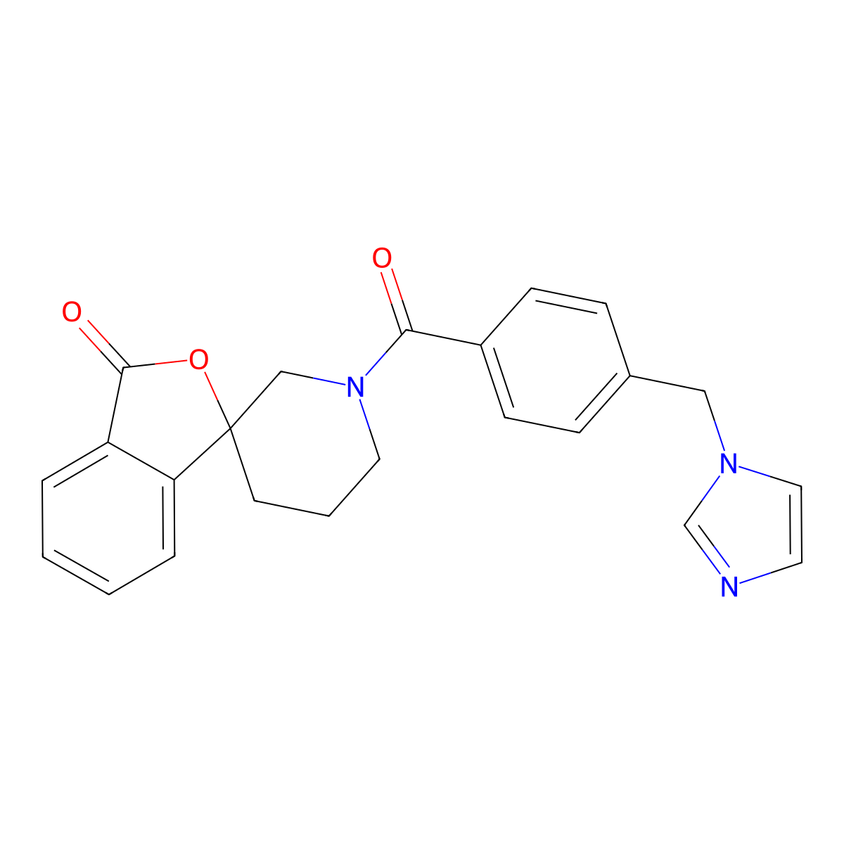 1'-(4-((1H-imidazol-1-yl)methyl)benzoyl)-3H-spiro[isobenzofuran-1,3'-piperidin]-3-one molecular structure, CAS 1704528-56-2