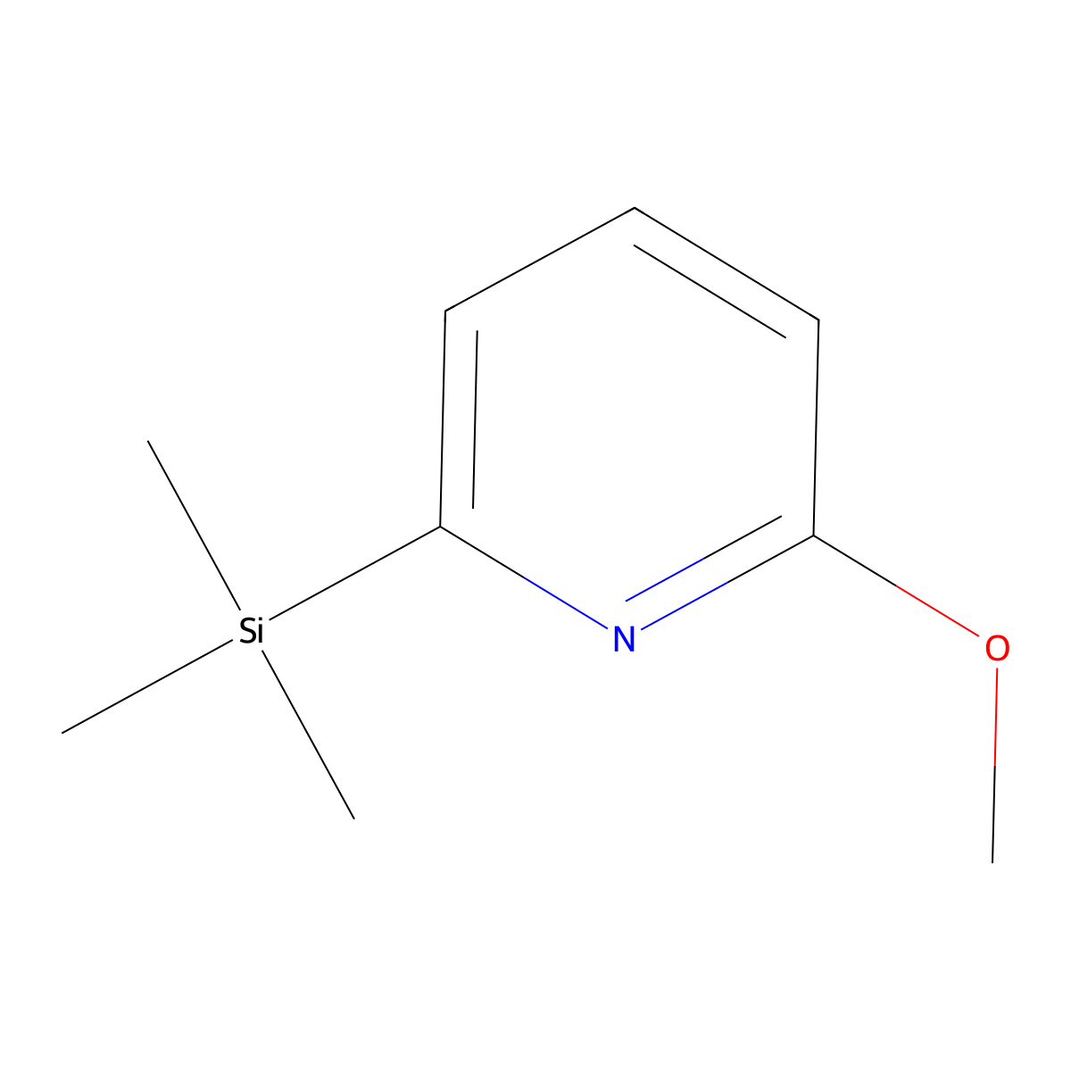 2-Methoxy-6-(trimethylsilyl)pyridine molecular structure, CAS 170453-55-1
