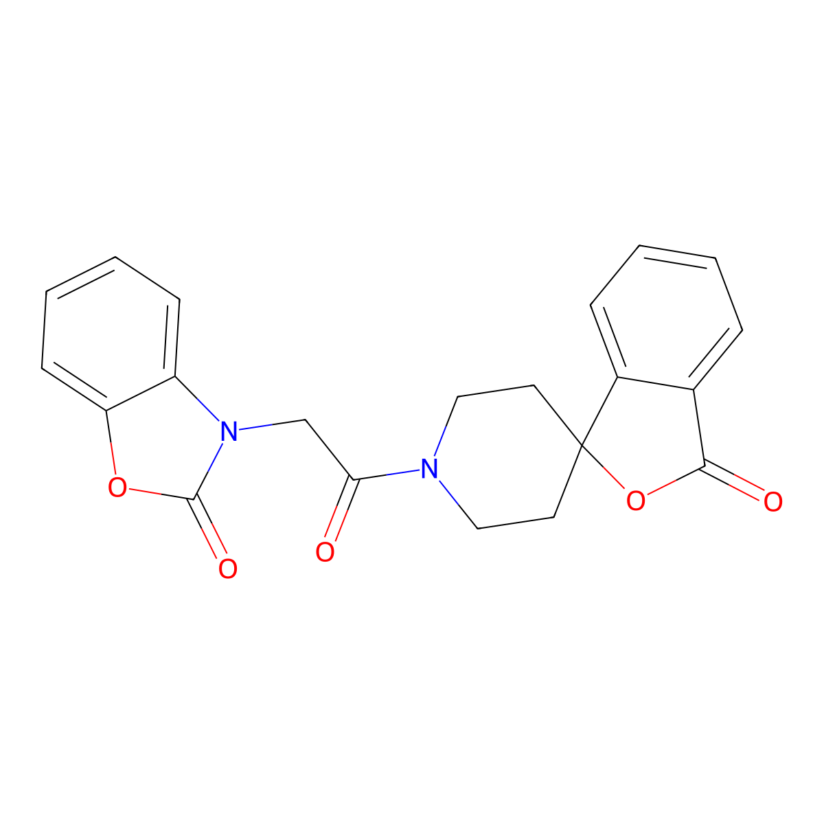 1'-(2-(2-oxobenzo[d]oxazol-3(2H)-yl)acetyl)-3H-spiro[isobenzofuran-1,4'-piperidin]-3-one molecular structure, CAS 1704531-85-0