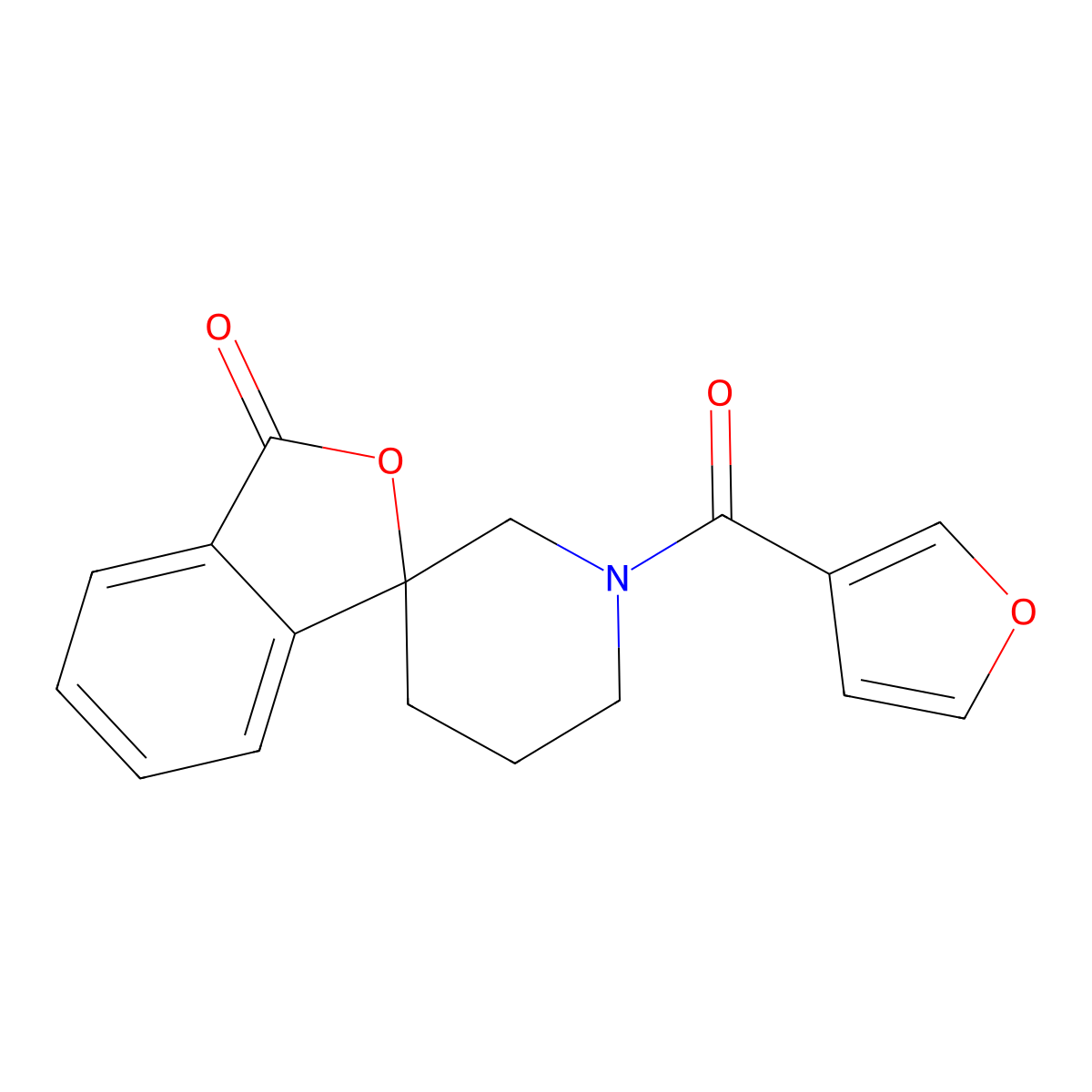 1'-(furan-3-carbonyl)-3H-spiro[isobenzofuran-1,3'-piperidin]-3-one molecular structure, CAS 1704532-94-4