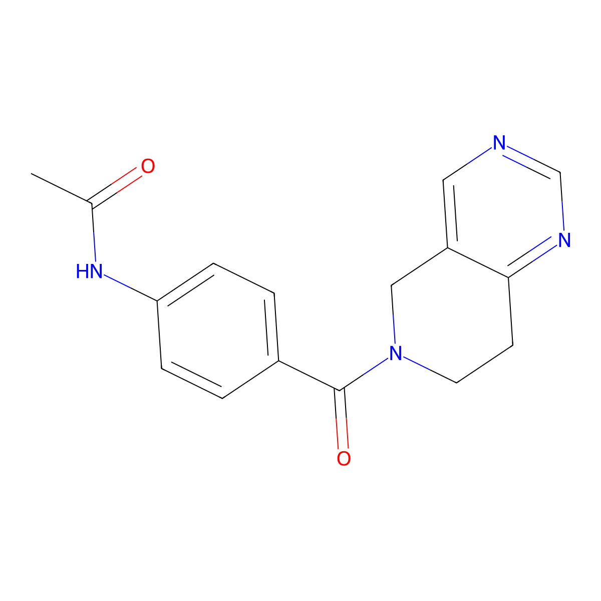 N-(4-(5,6,7,8-tetrahydropyrido[4,3-d]pyrimidine-6-carbonyl)phenyl)acetamide molecular structure, CAS 1704533-55-0