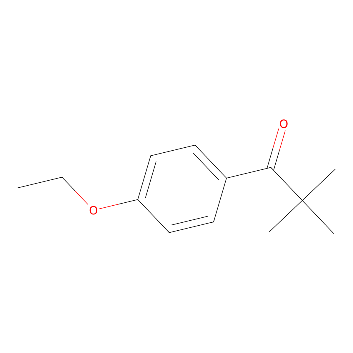 1-Propanone, 1-(4-ethoxyphenyl)-2,2-dimethyl- molecular structure, CAS 170455-86-4